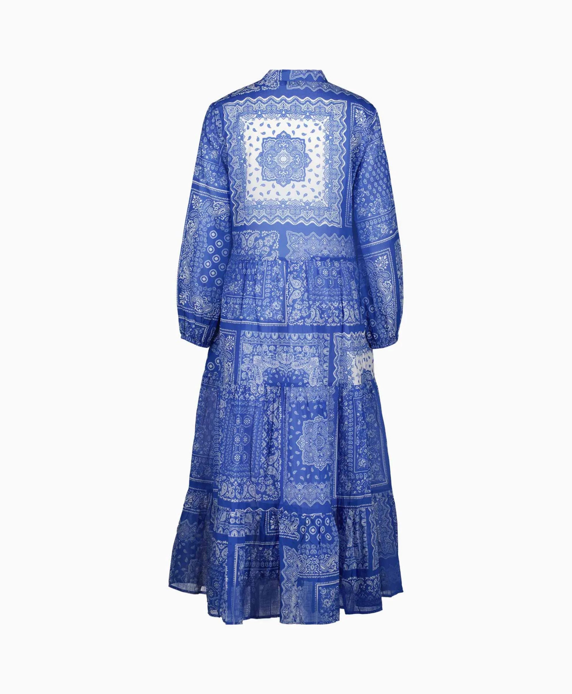 0039 Italy 0039 Italy Maxi Jurk Mila Long 212344 Blauw Dessin