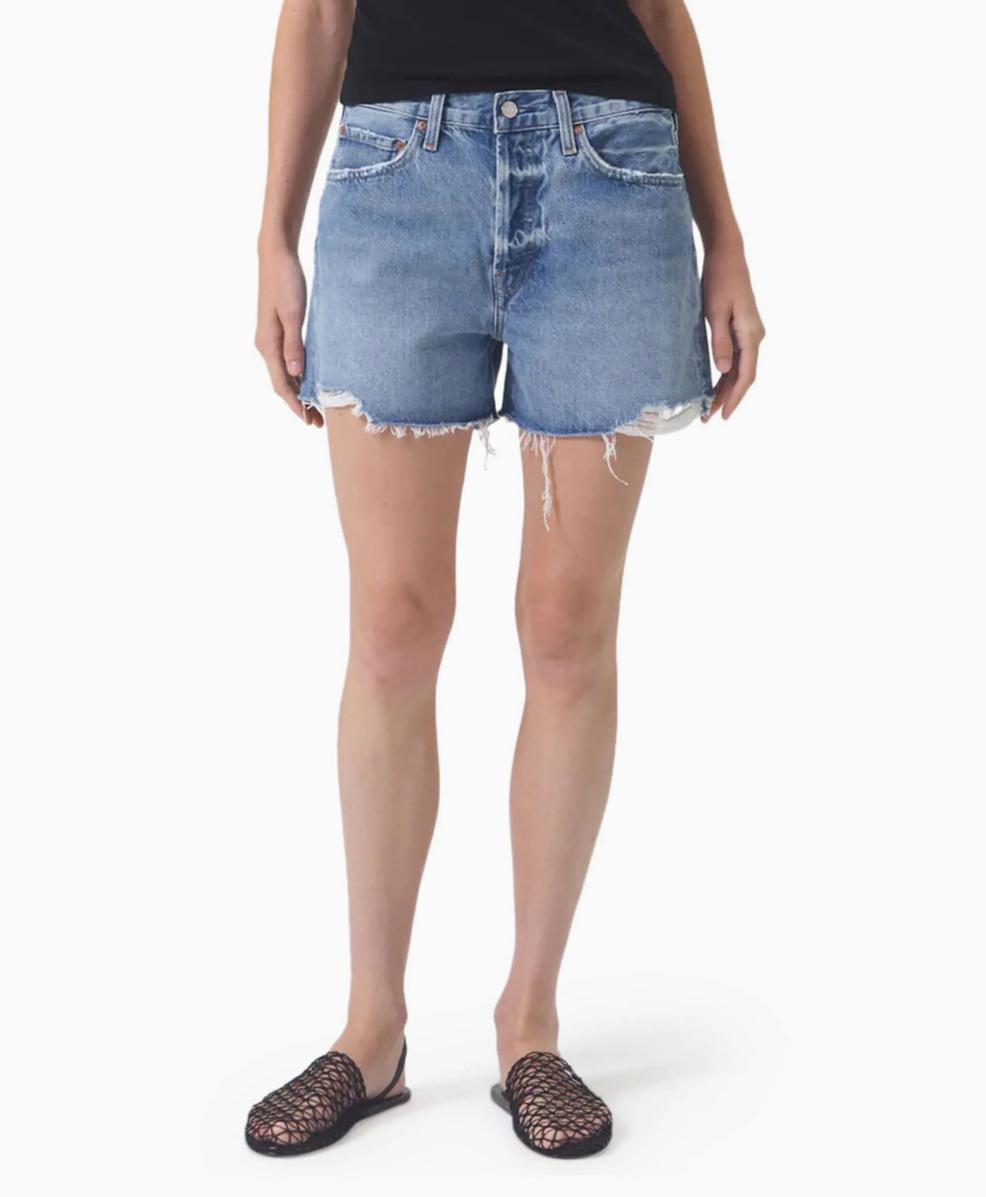 Agolde Korte Broek Parker Long Blauw