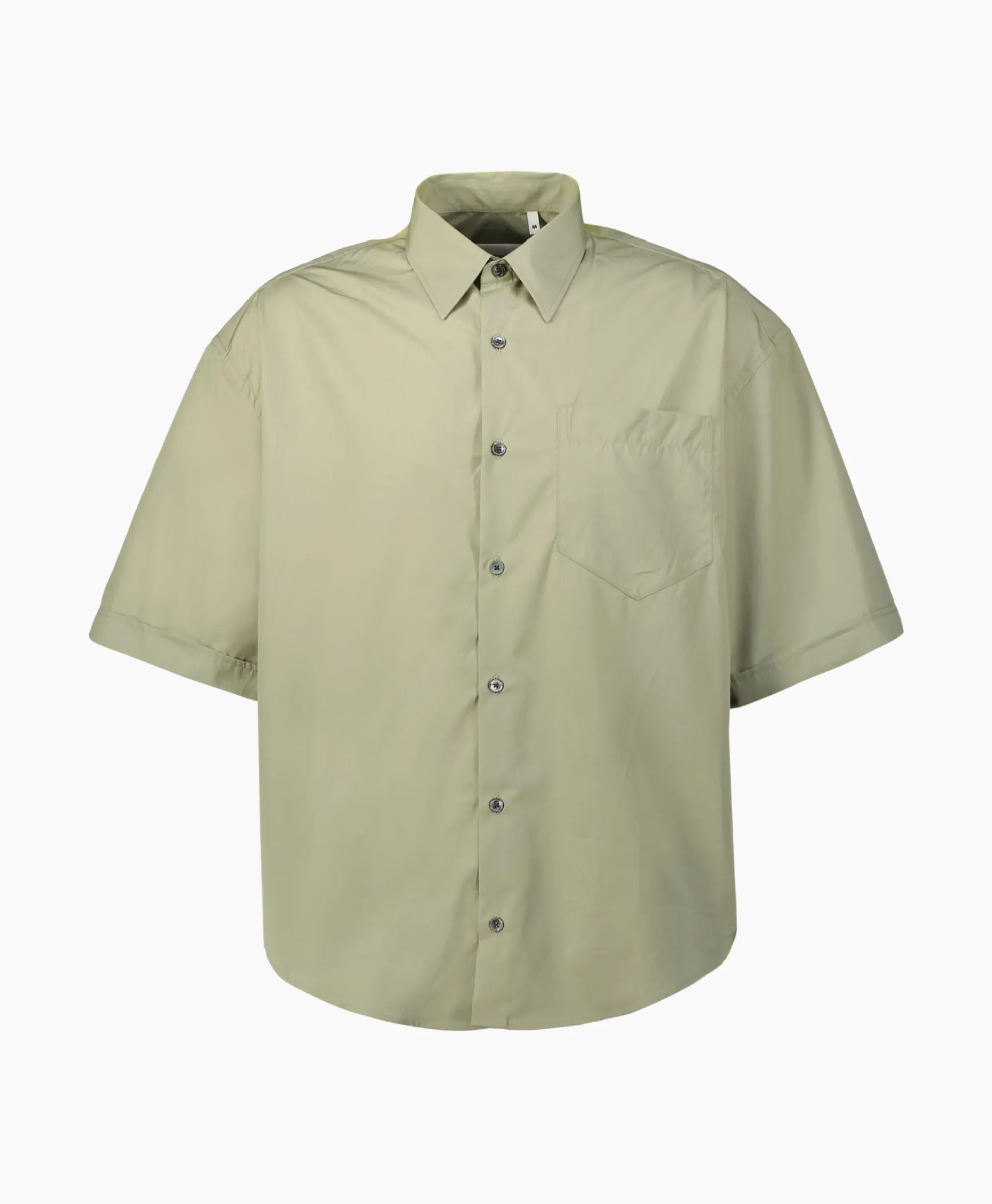 Ami Paris Overhemd Boxy Fit Sl Zand