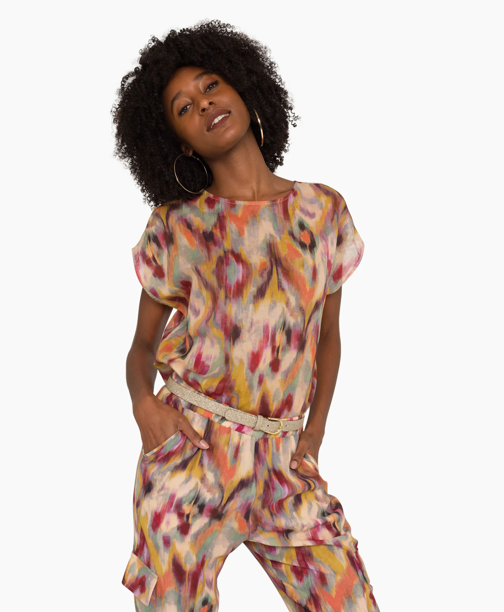 Anna Van Toor Blouse 26A05-03446A Zand