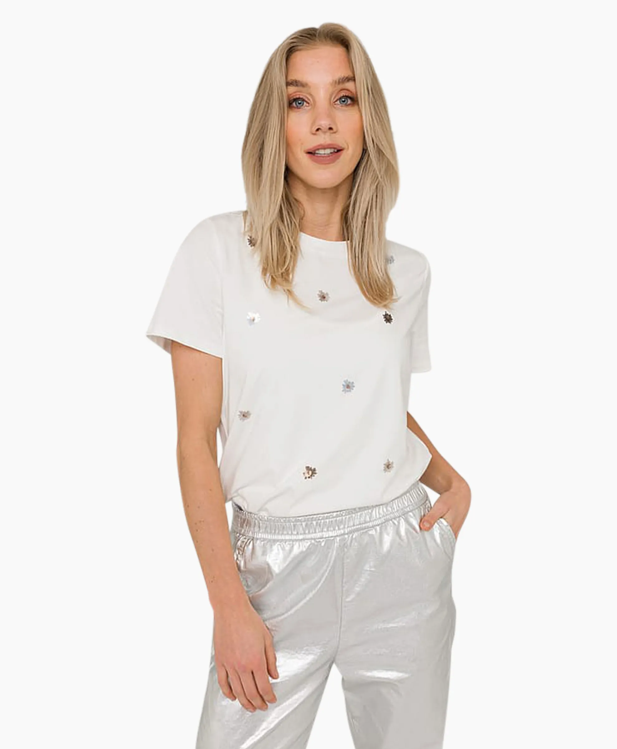 Anna Van Toor T-Shirt Korte Mouw 08A04-03629 Off White