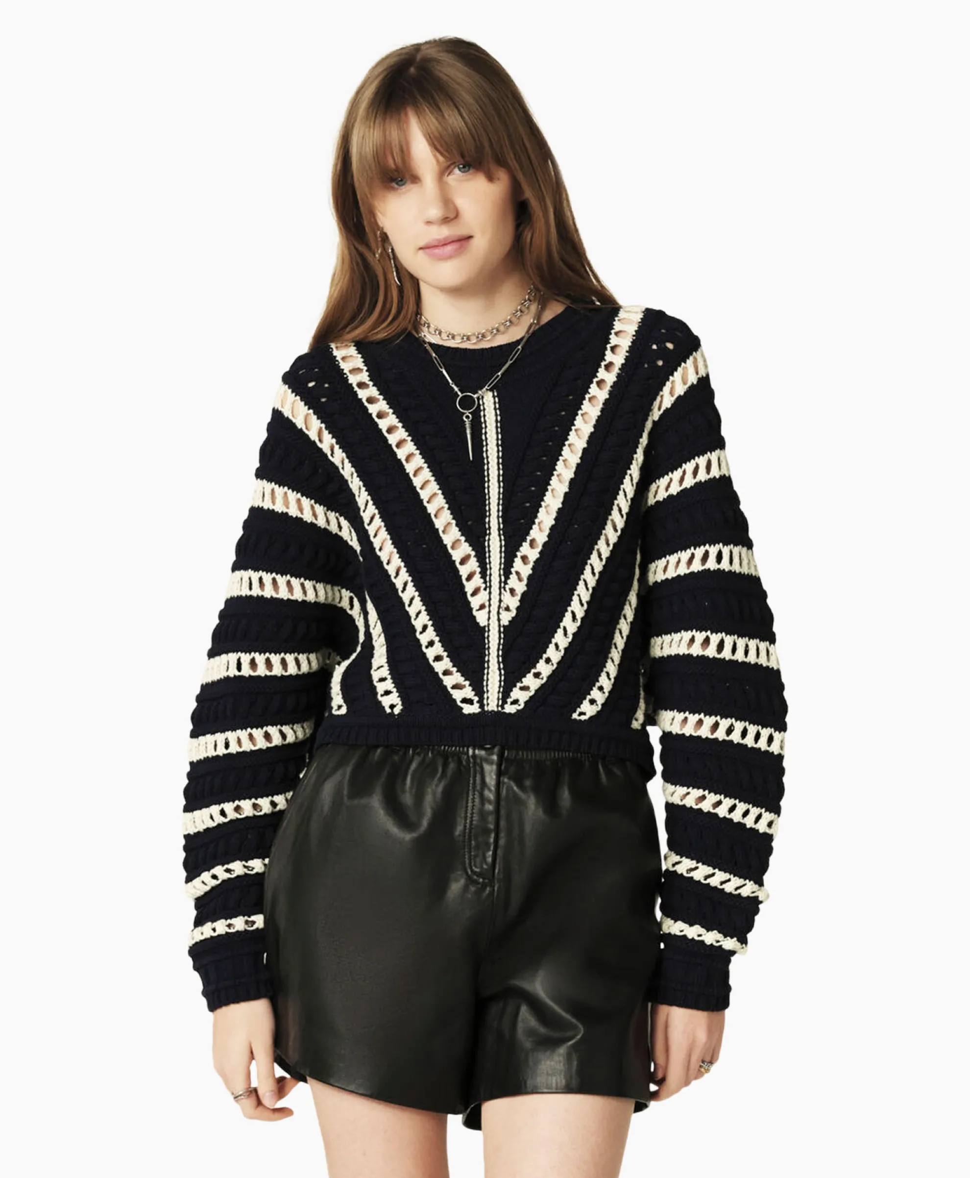 Ba&Sh Gebreide Trui Gardy Blauw