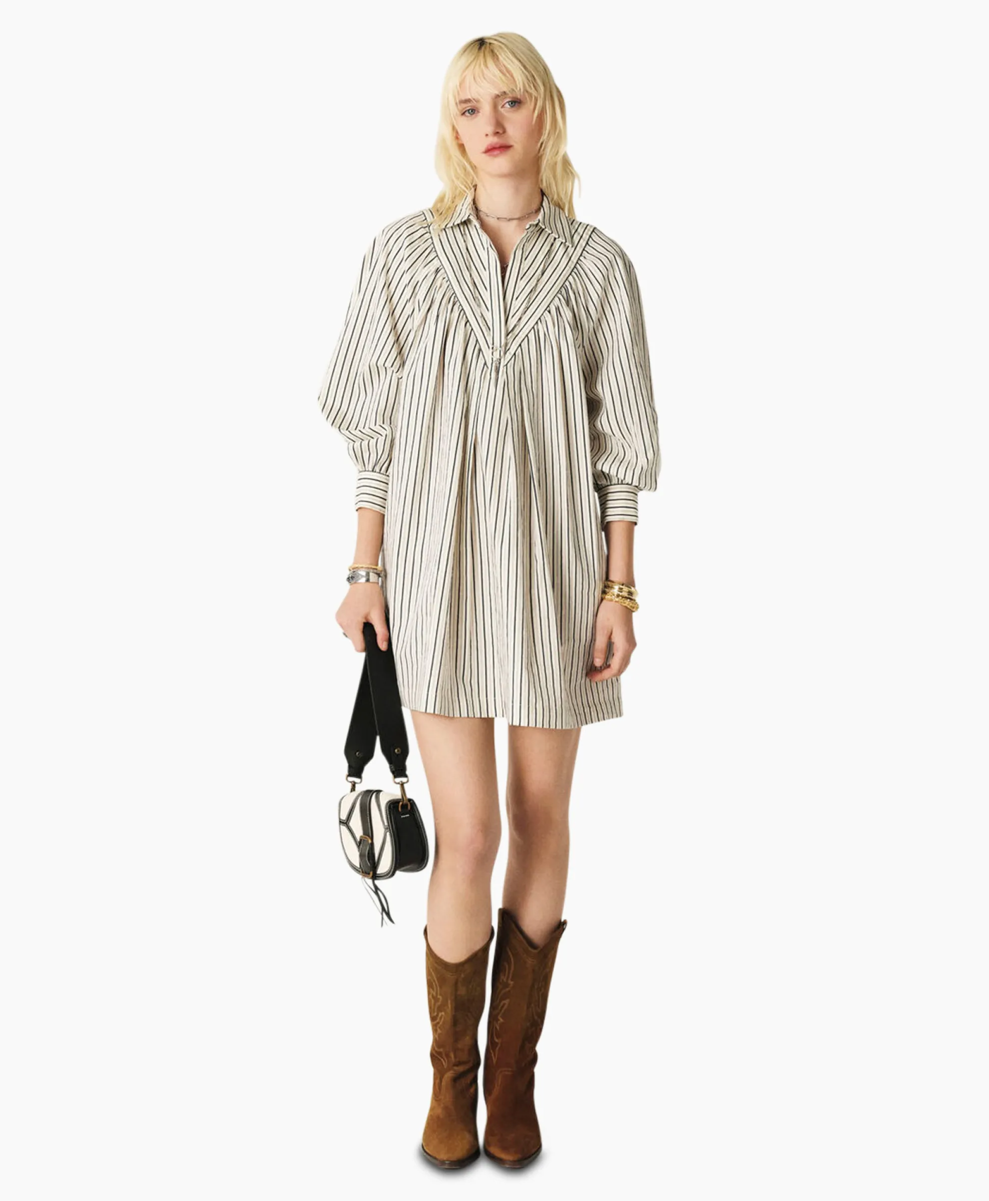 Ba&Sh Mini Jurk Fadia Ecru