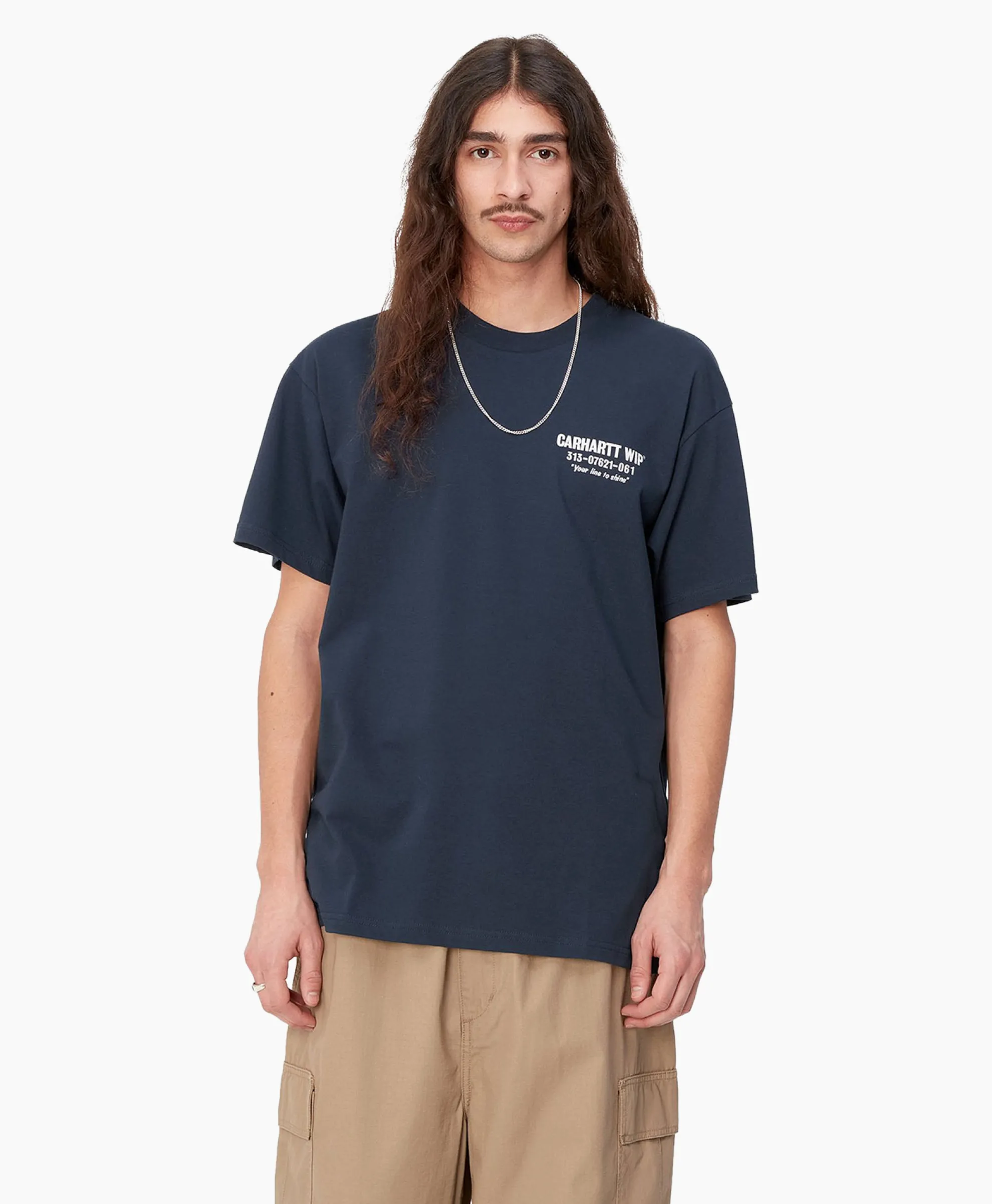 Carhartt Wip T-Shirt Korte Mouw S/S Less Troubles Blauw