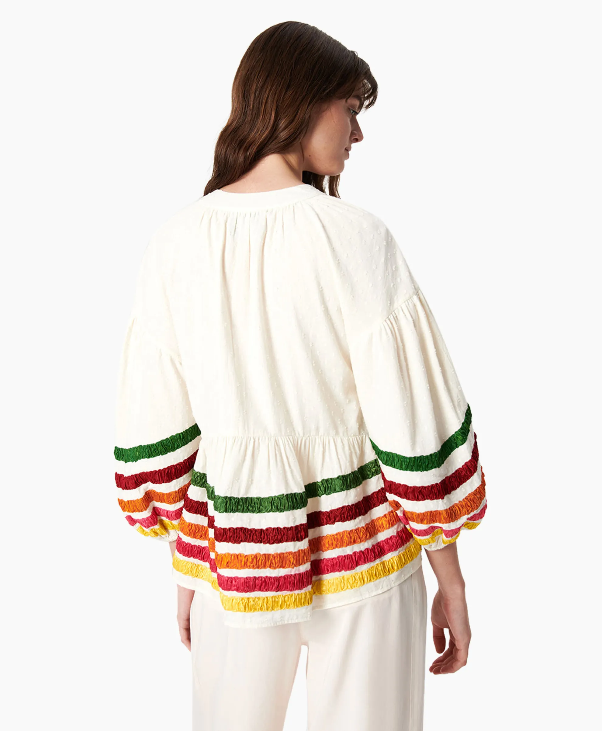 Chufy Blouse Liberty Embroidered Off White