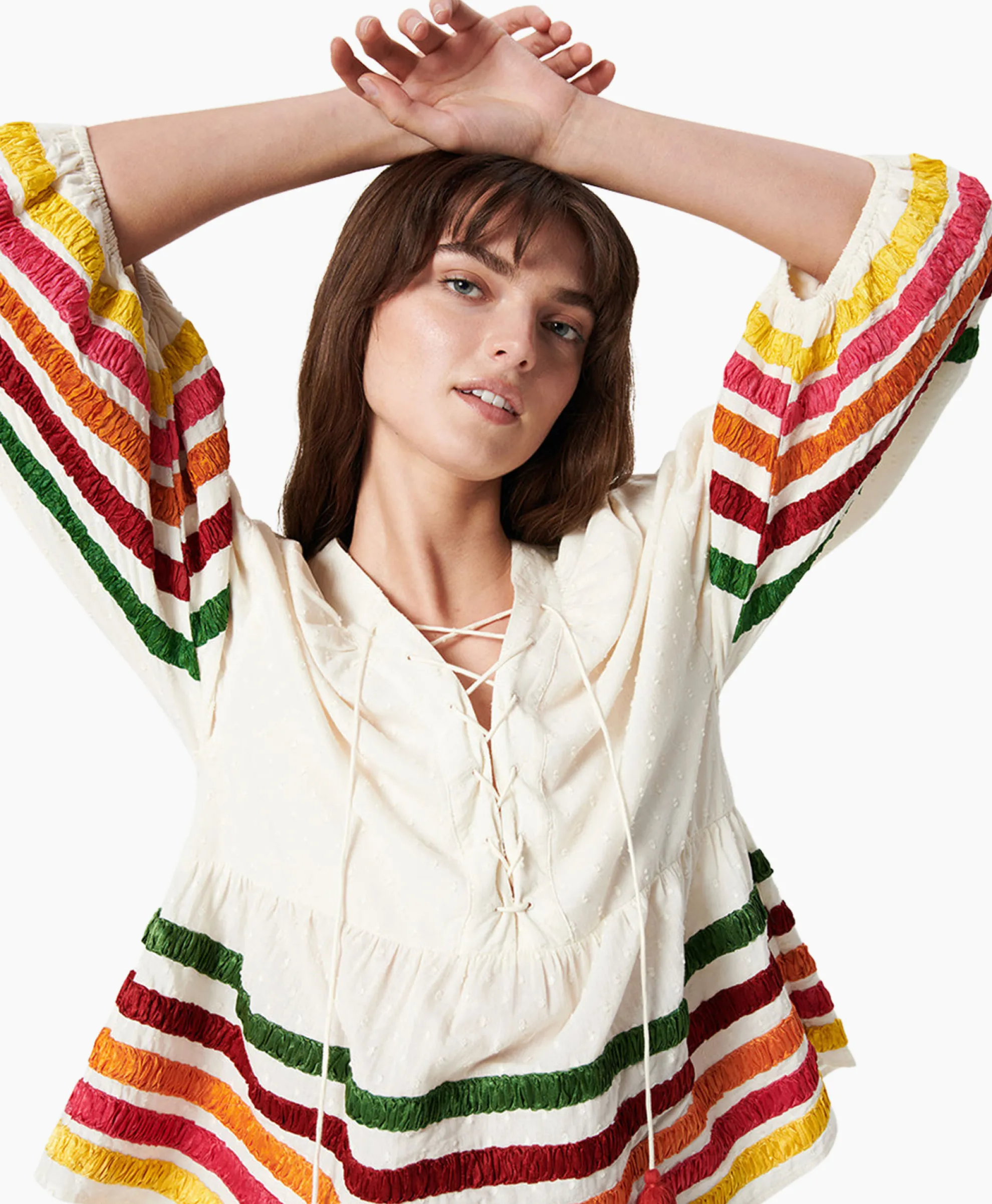 Chufy Blouse Liberty Embroidered Off White