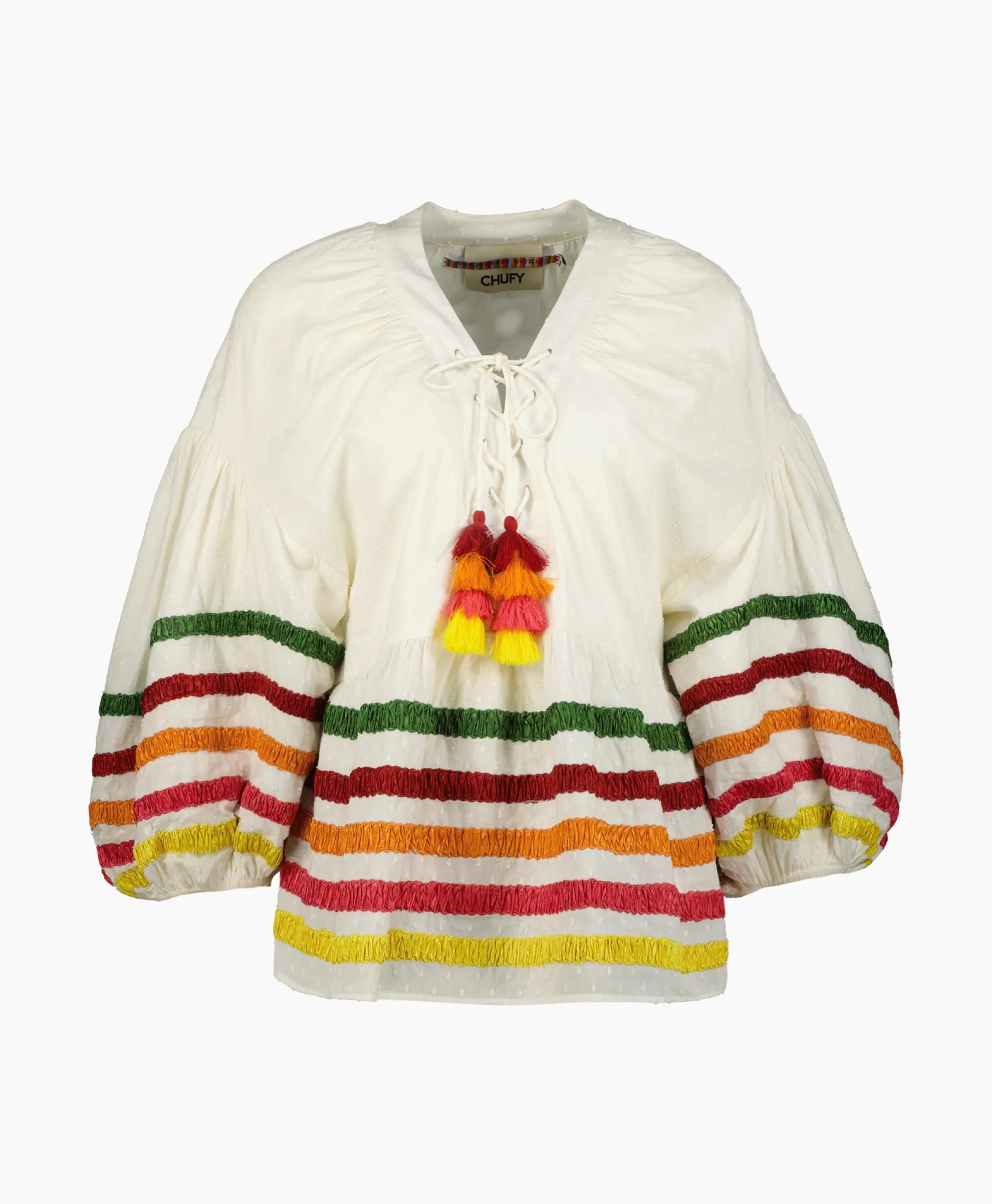 Chufy Blouse Liberty Embroidered Off White