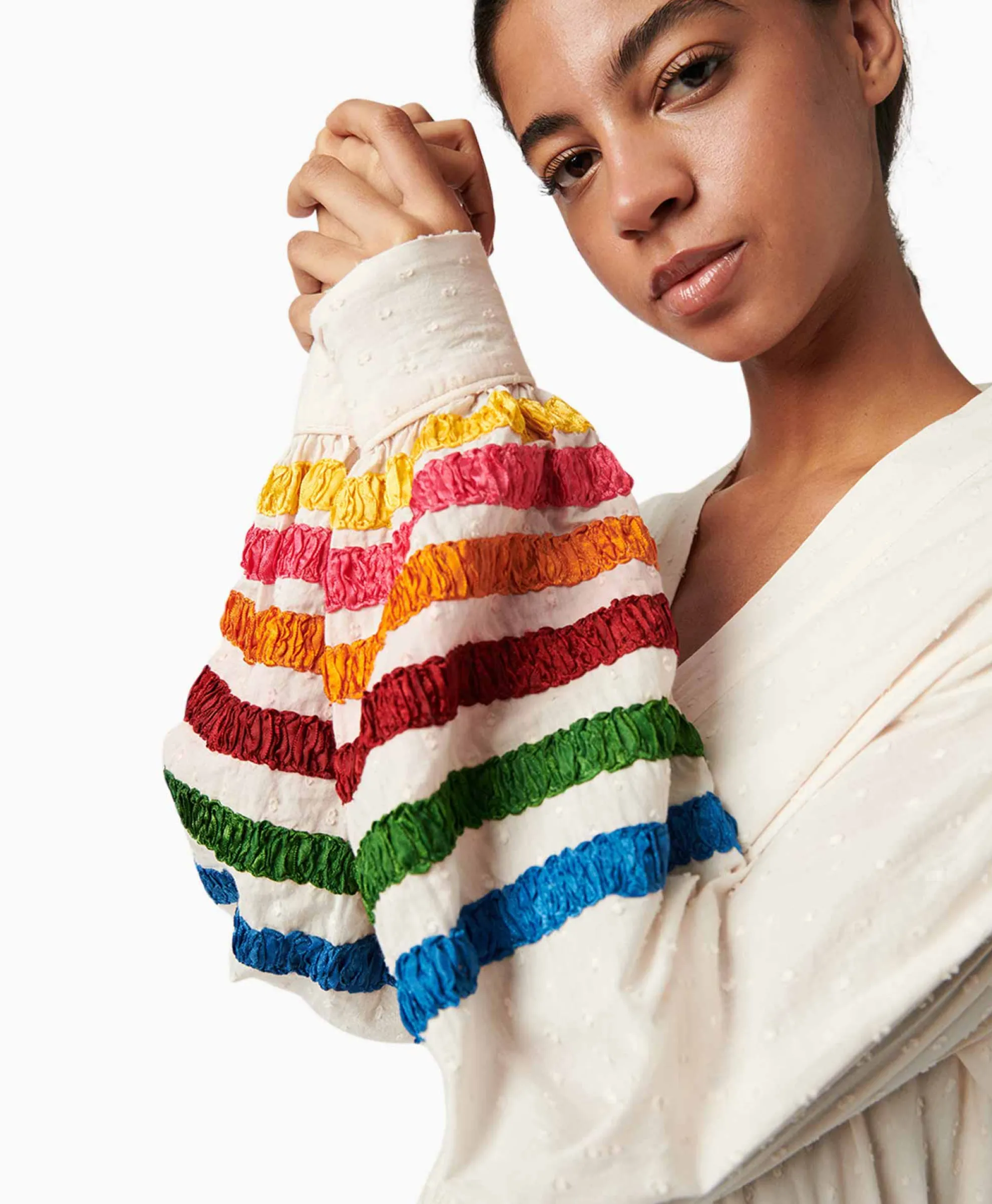 Chufy Maxi Jurk Lena Embroidered Off White