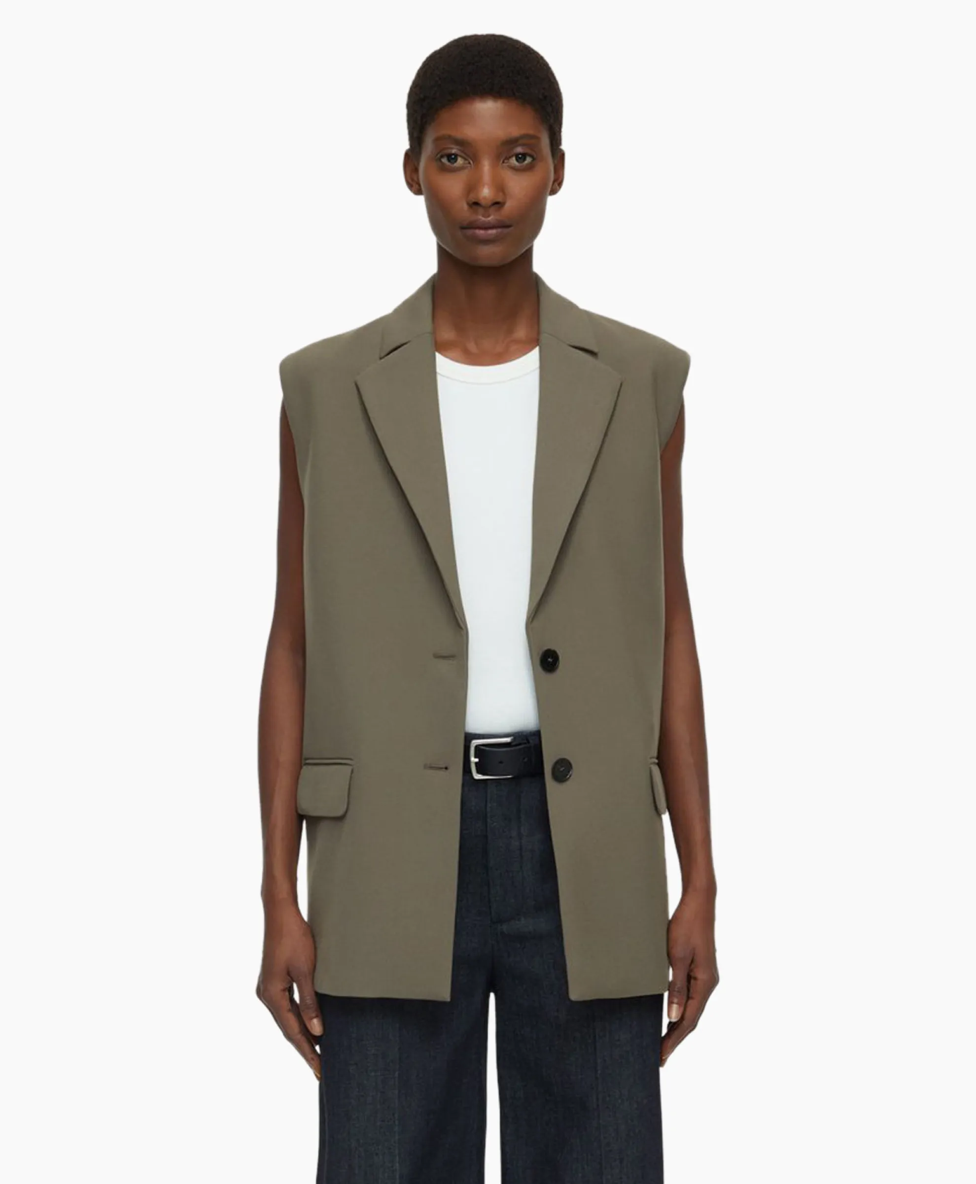 Closed Gilet Sleeveless Taupe