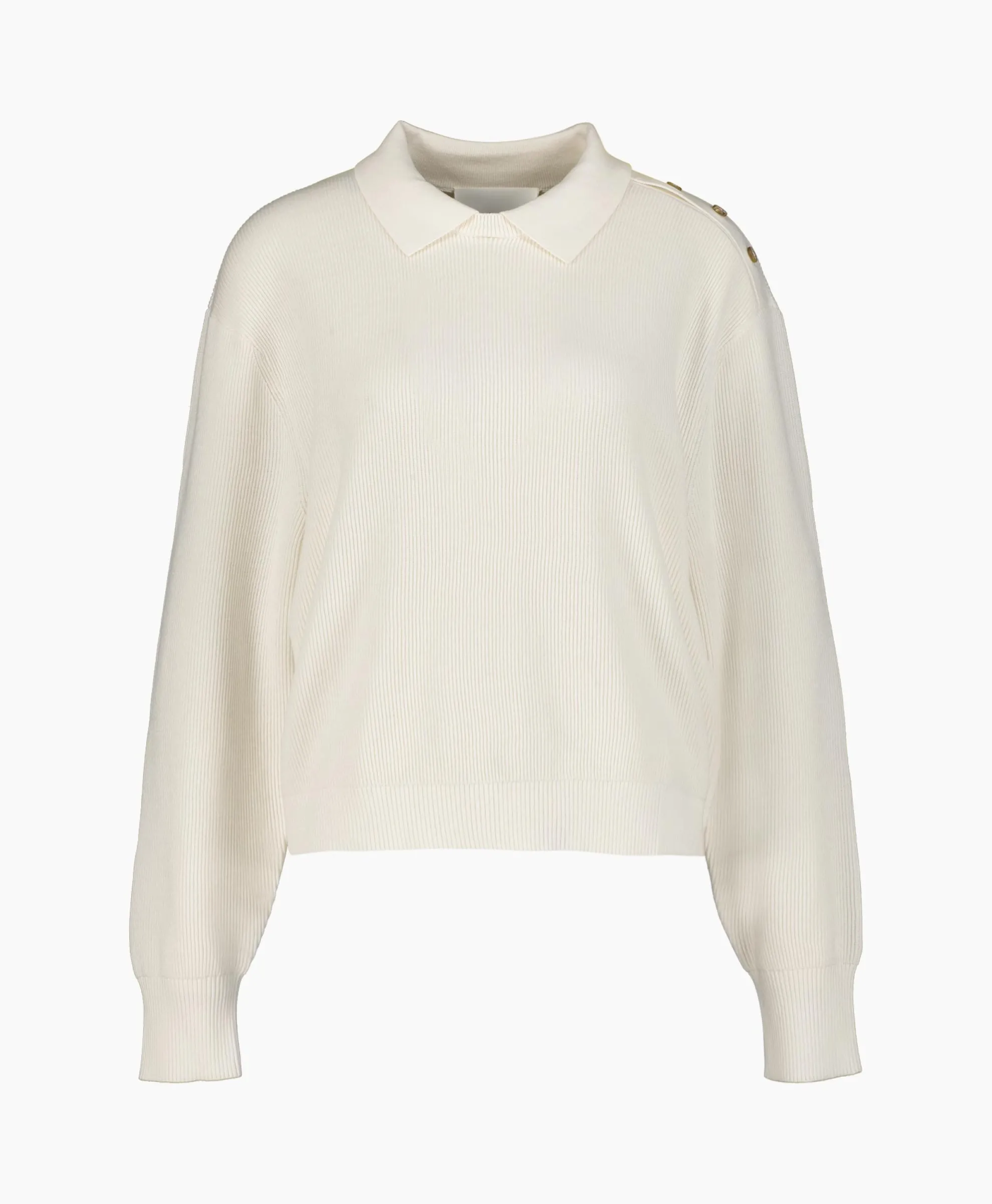 Closed Pullover Cropped Polo Off White