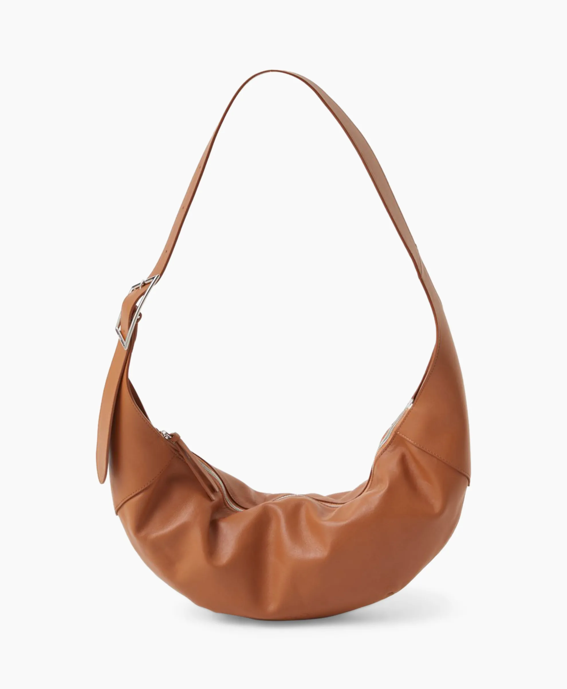 Closed Schouder / Hand Tas Half Moon M Bruin