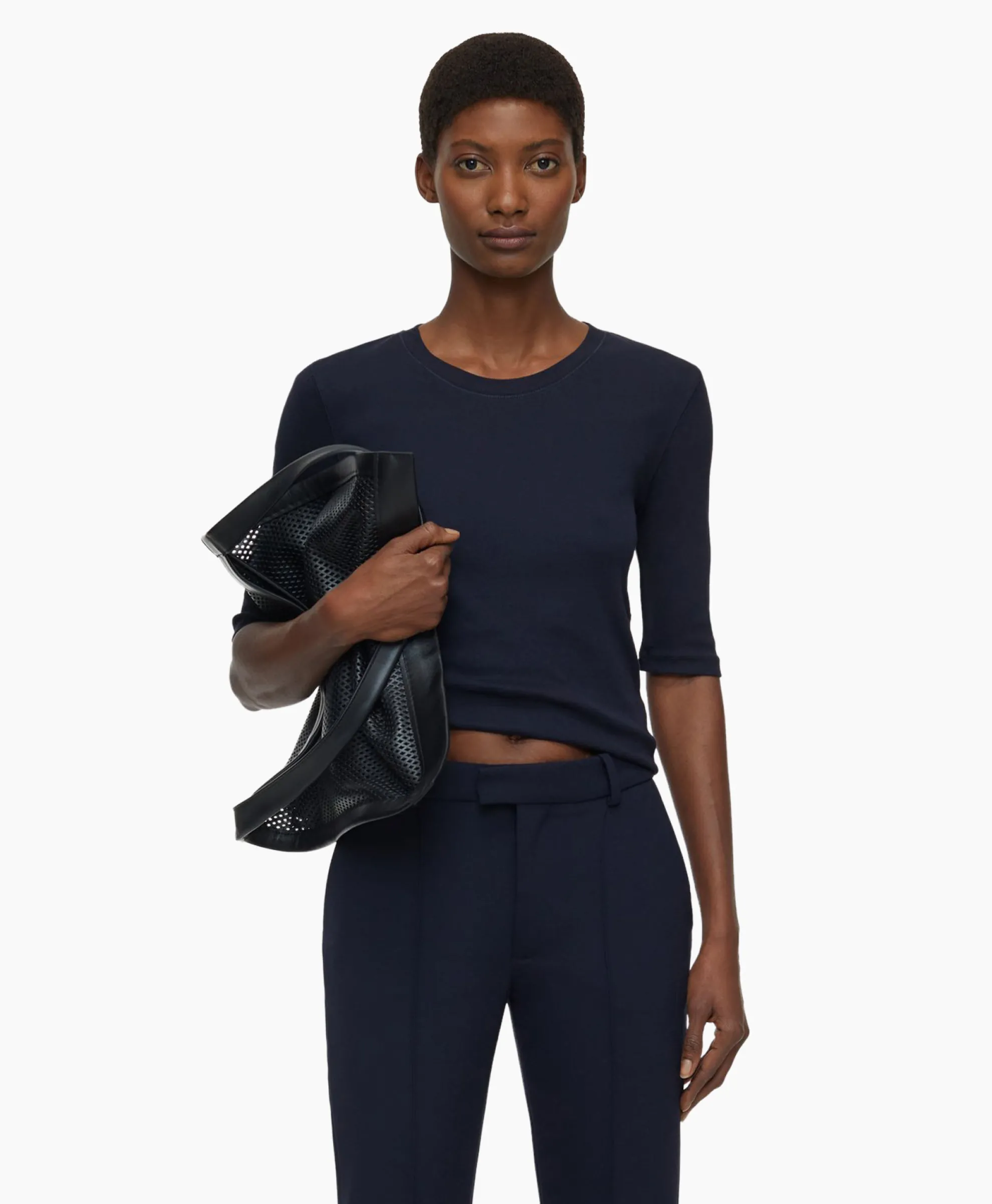 Closed T-Shirt Korte Mouw Crewneck Short Sleeve Donker Blauw