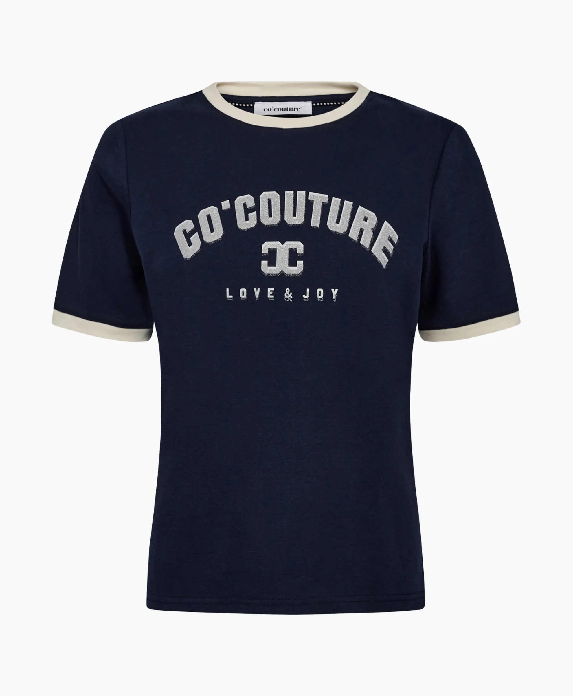 Co'Couture T-Shirt Korte Mouw Edge Donker Blauw