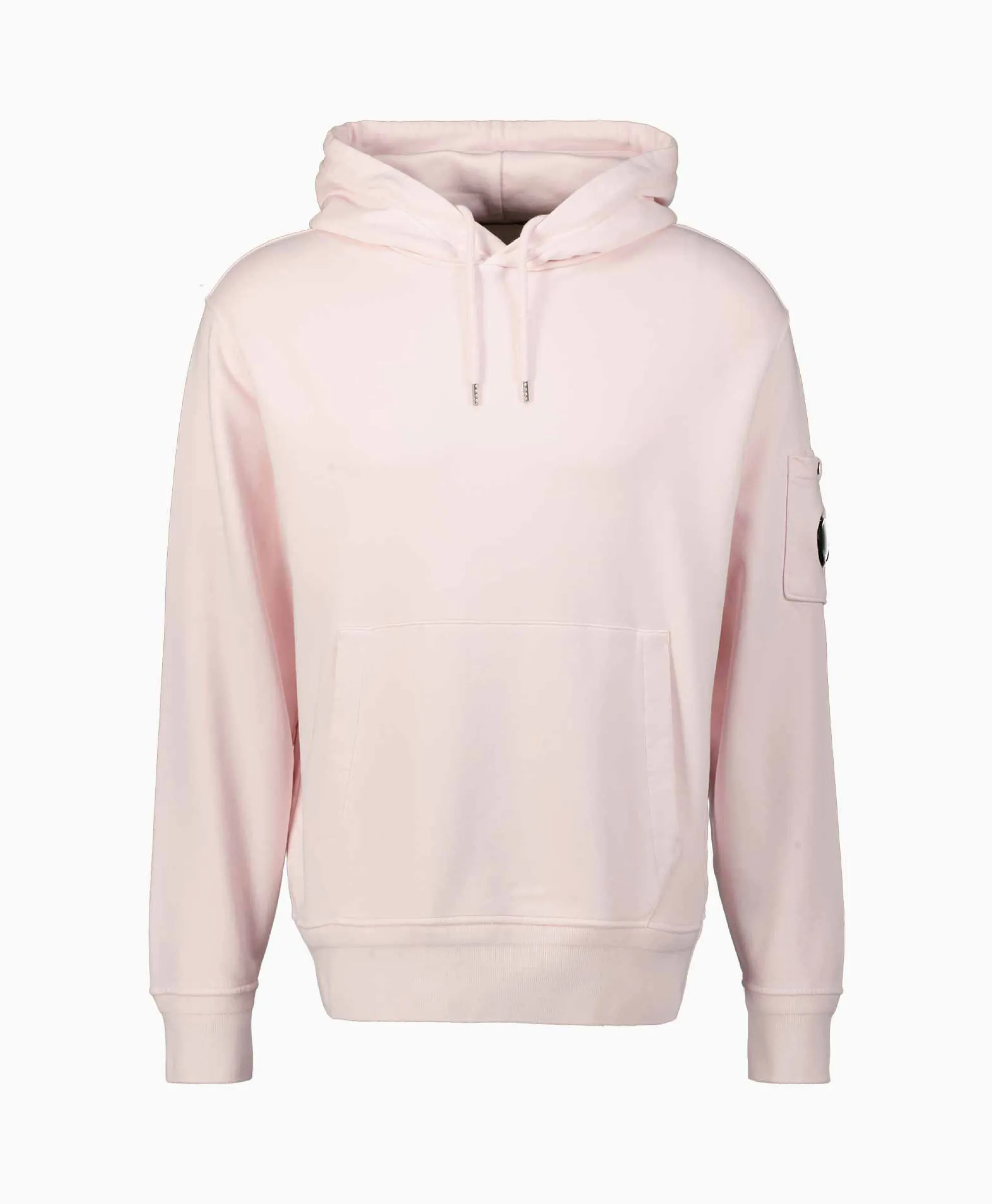 Cp Company Hoodie Cotton Diagonal Fleece Lens Rose