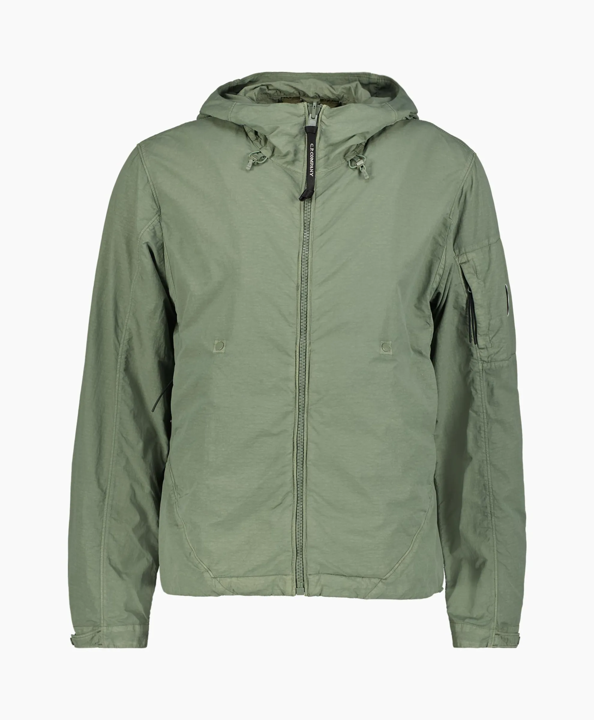 Cp Company Jack Flatt Nylon Reversible Hooded Groen