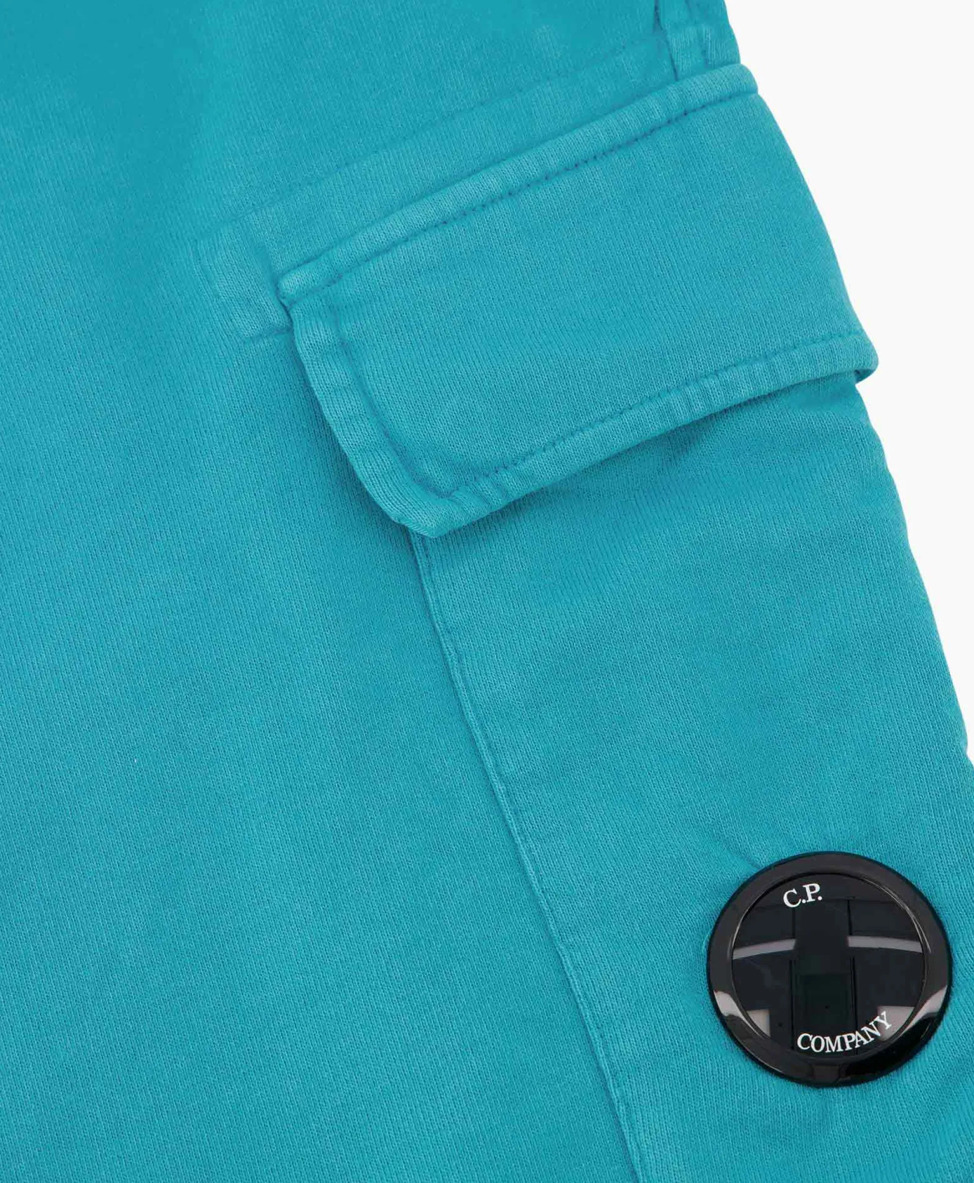 Cp Company Korte Broek Short Fleece Cargo Blauw