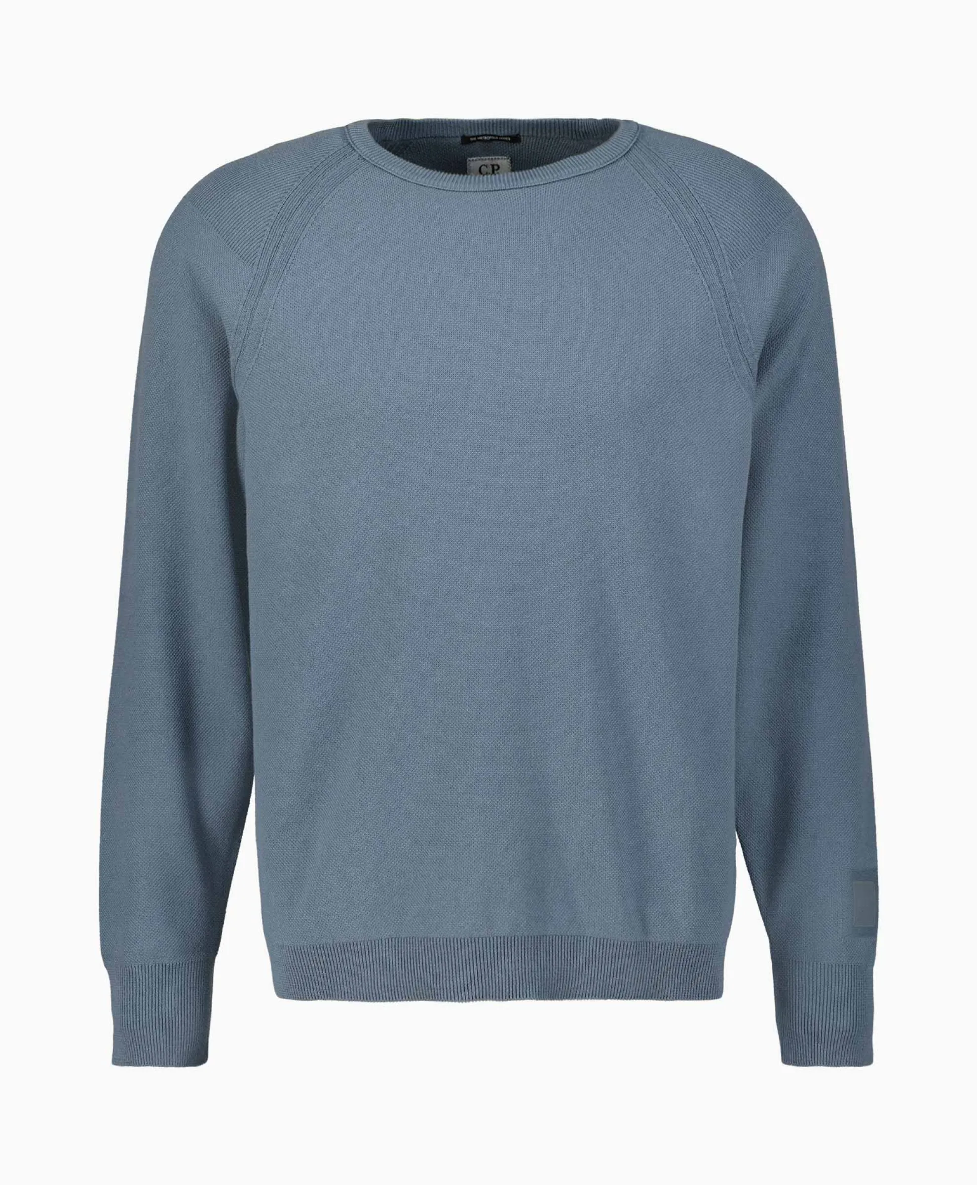 Cp Company Pullover Metropolis Cotton Stretch Blauw