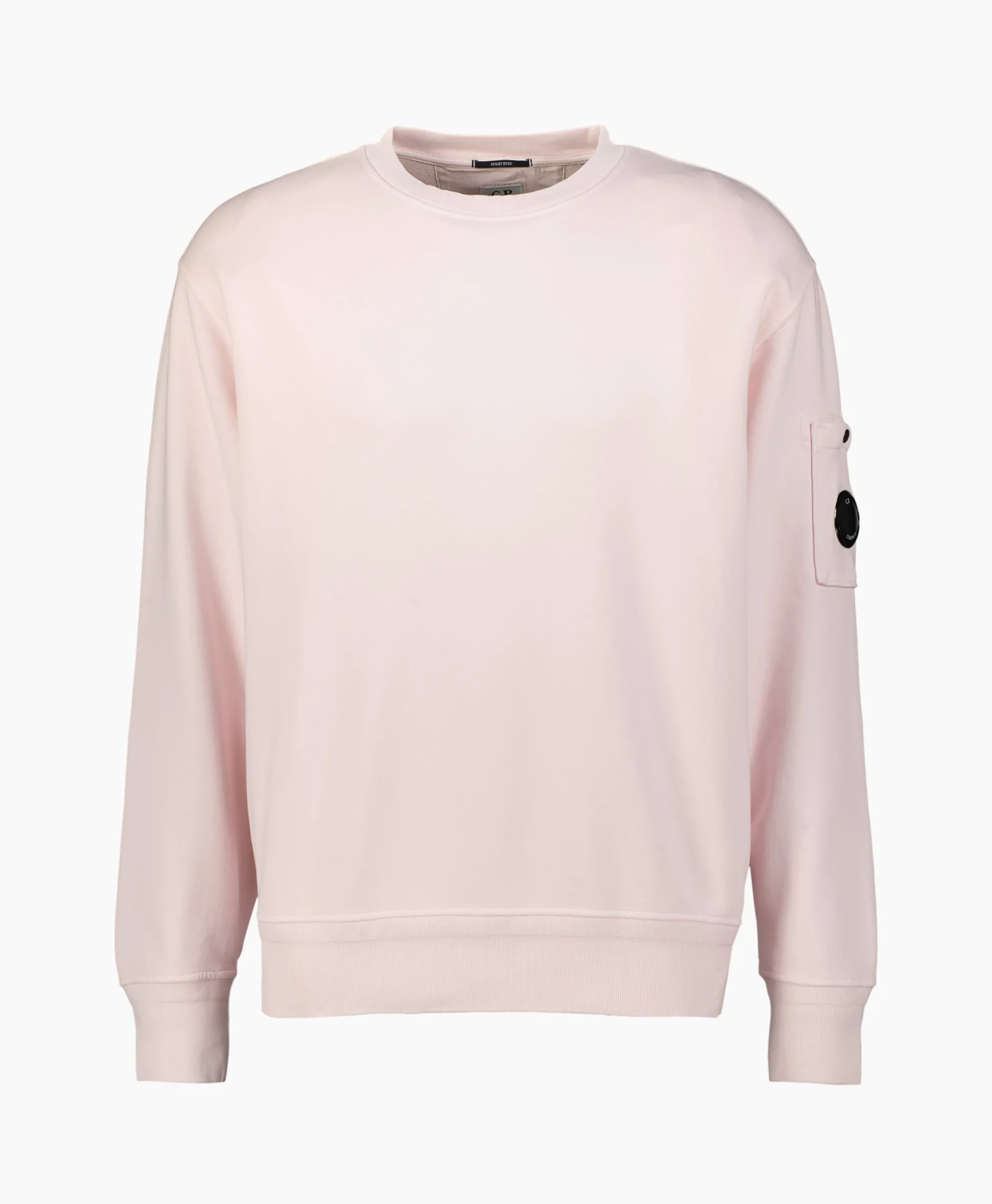 Cp Company Sweater Cotton Diagonal Fleece Lens Rose