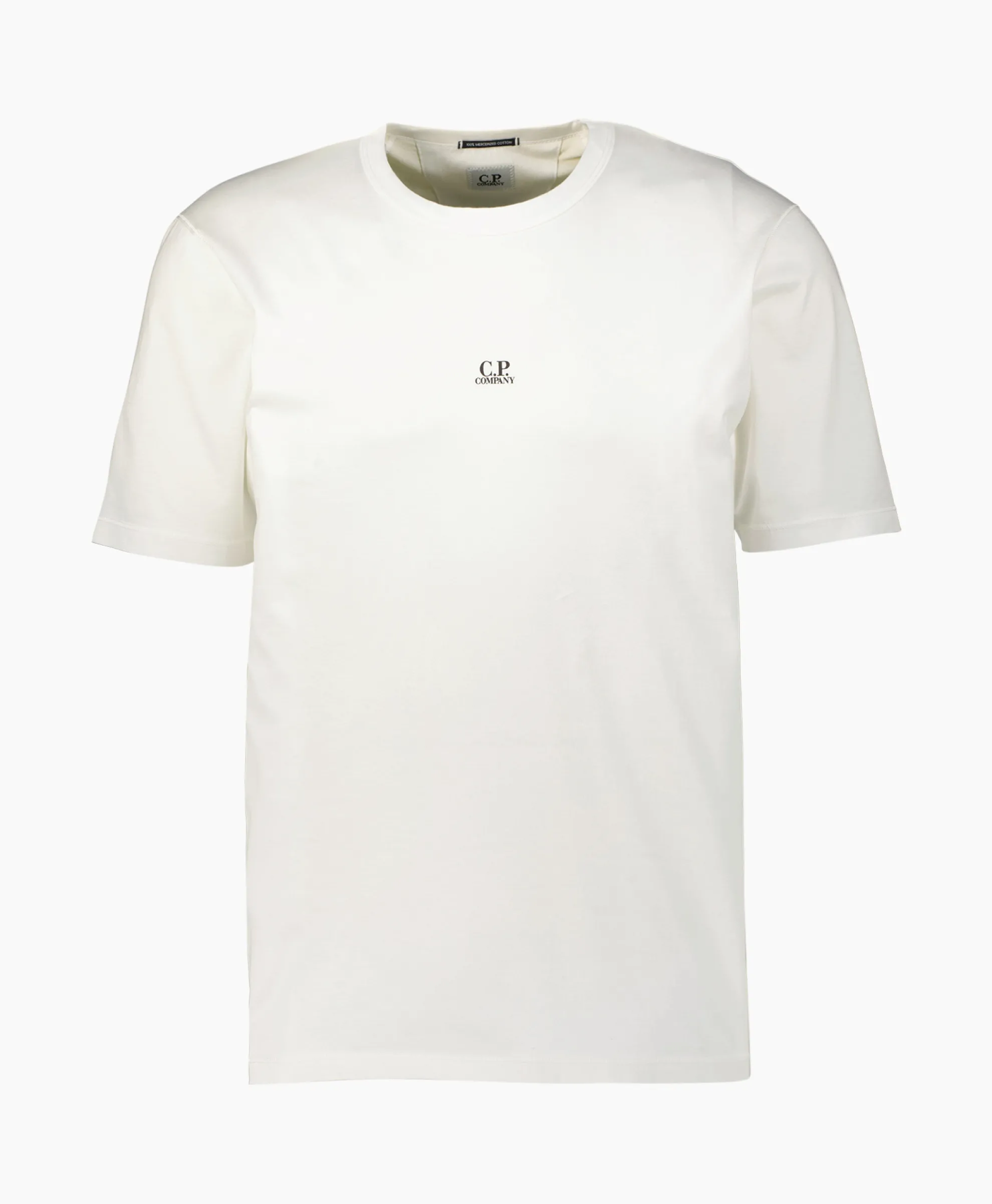Cp Company T-Shirt Mercerized Jersey Logo Wit