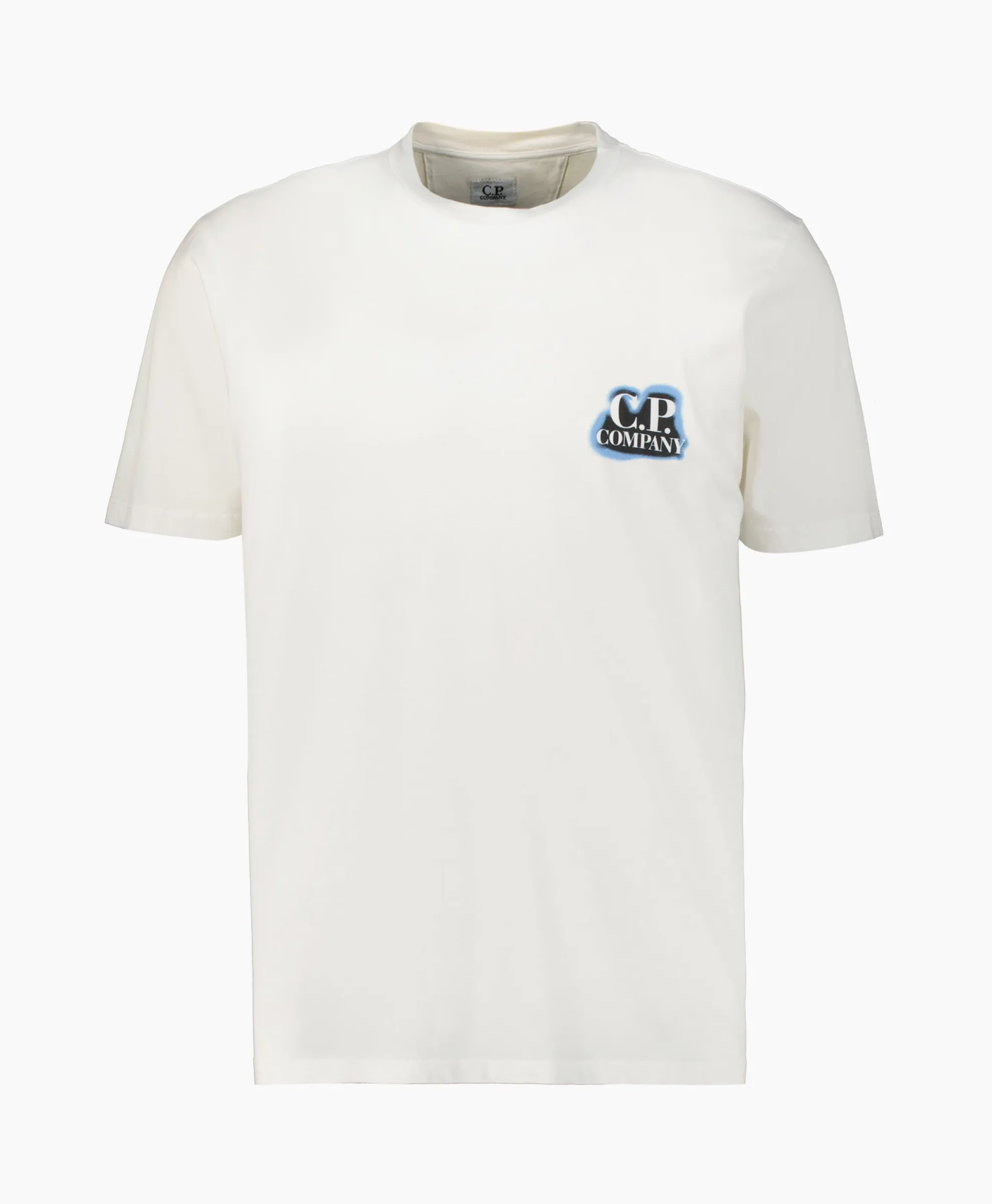 Cp Company T-Shirt Korte Mouw Jersey Artisanal British Sailor Wit