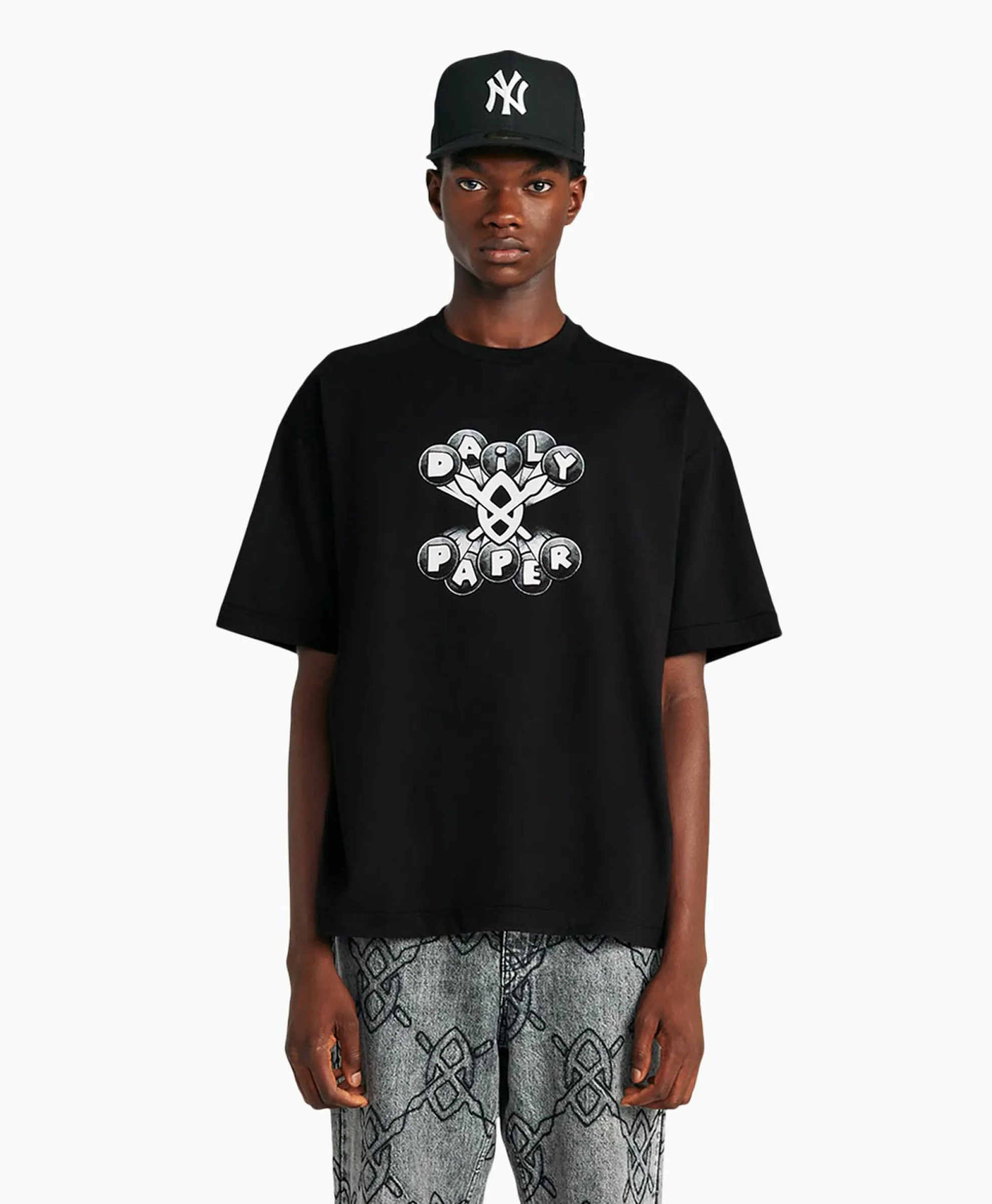 Daily Paper T-Shirt Korte Mouw Omar Zwart