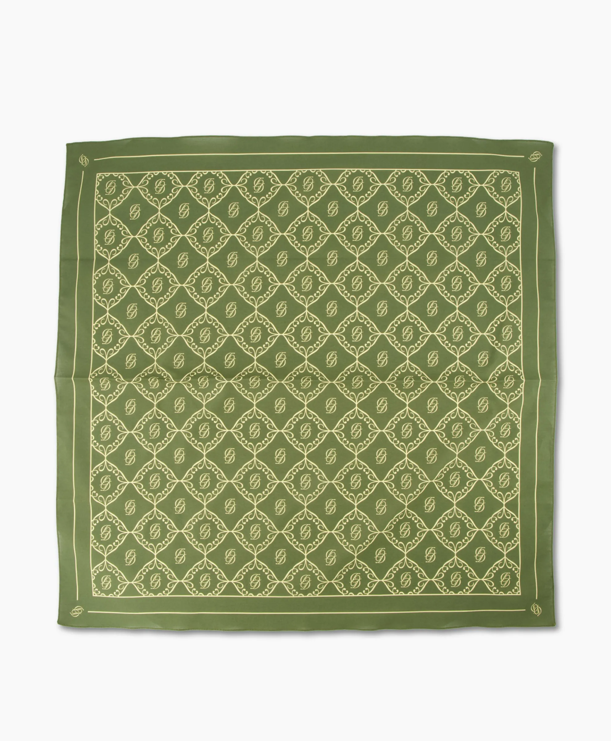 Drole De Monsieur Sjaal La Foulard Monogramme Khaki