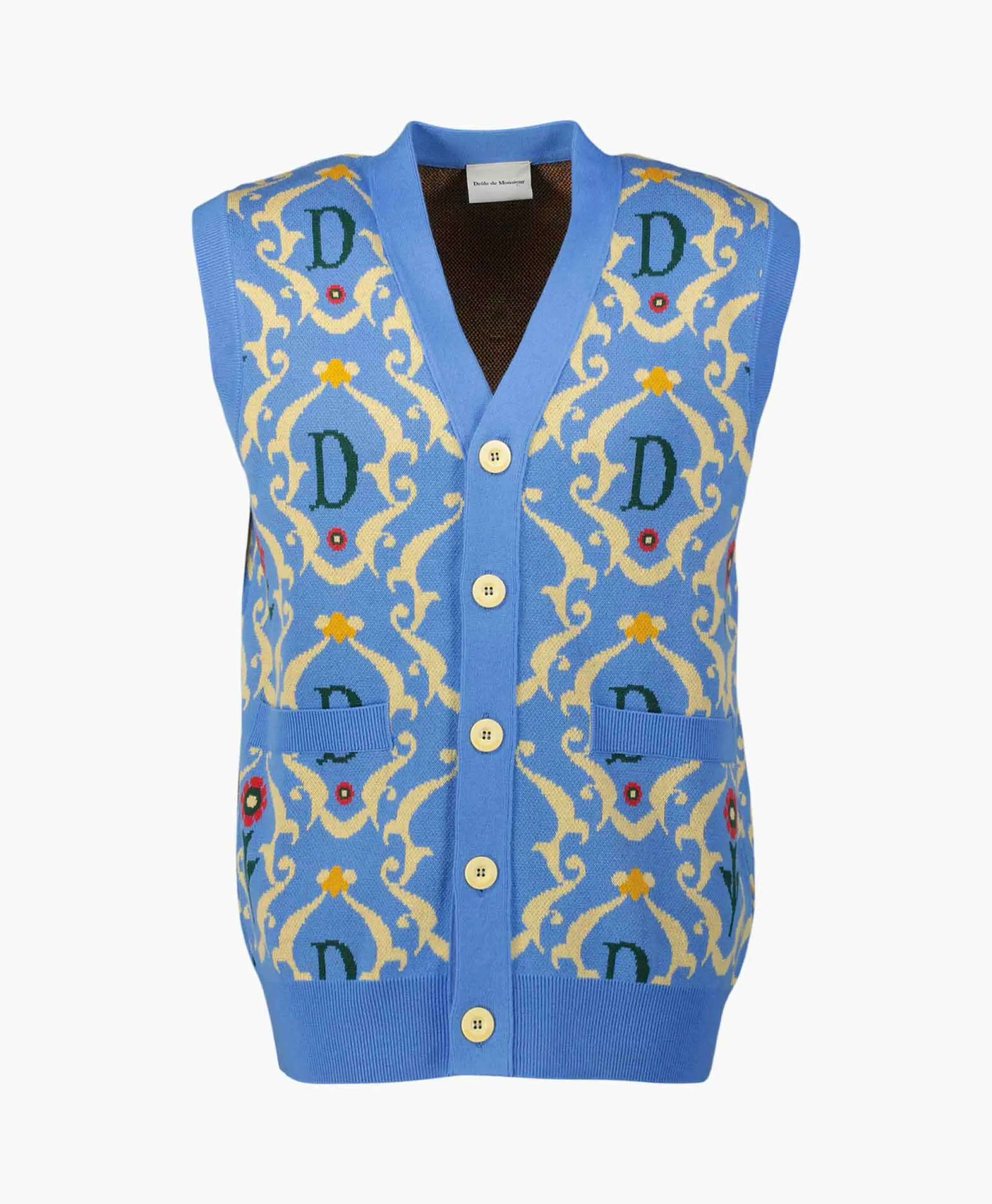 Drole De Monsieur Vest La Sans Manches Ornements Blauw
