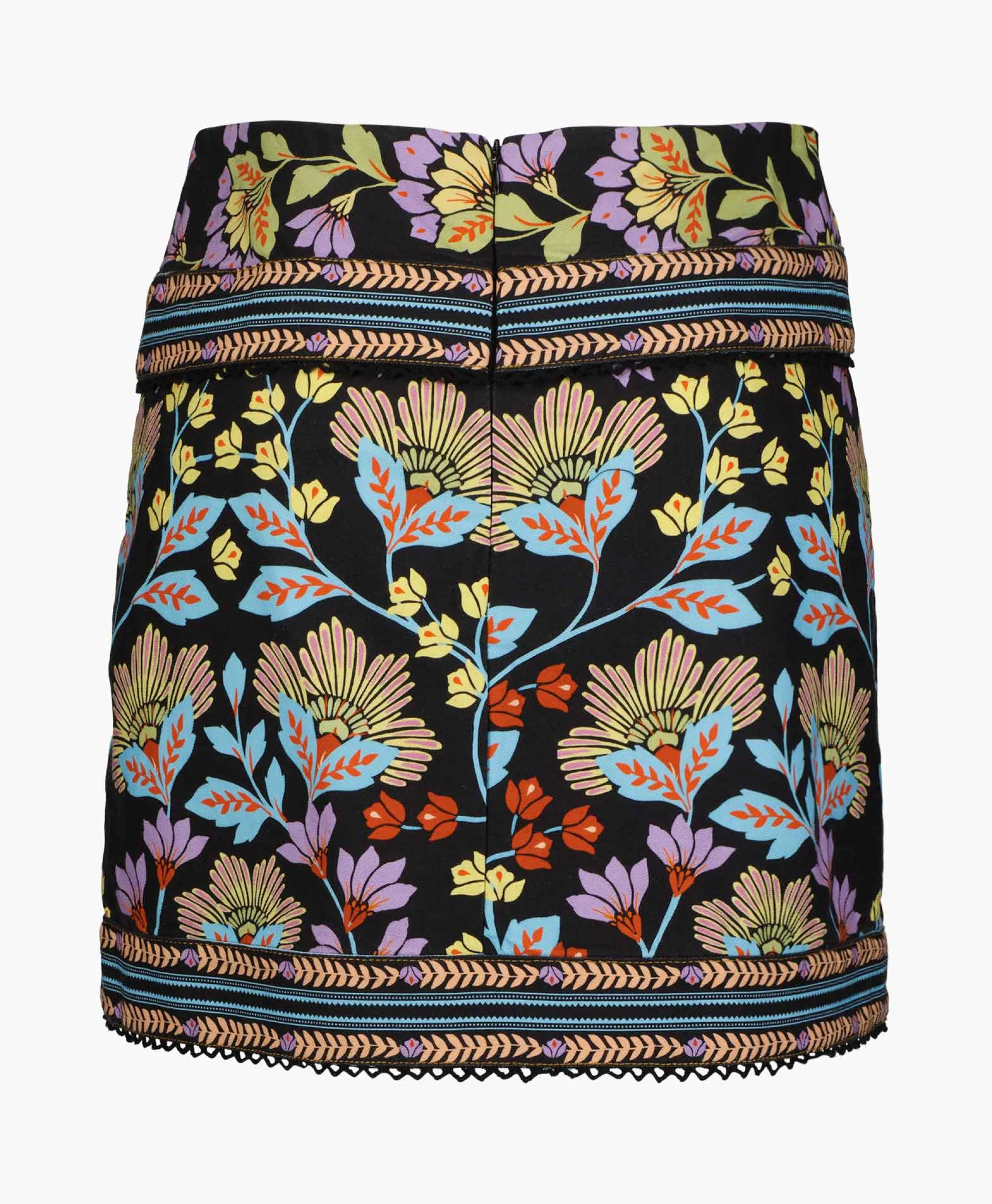 Farm Rio Minirok Flowery Black Zwart