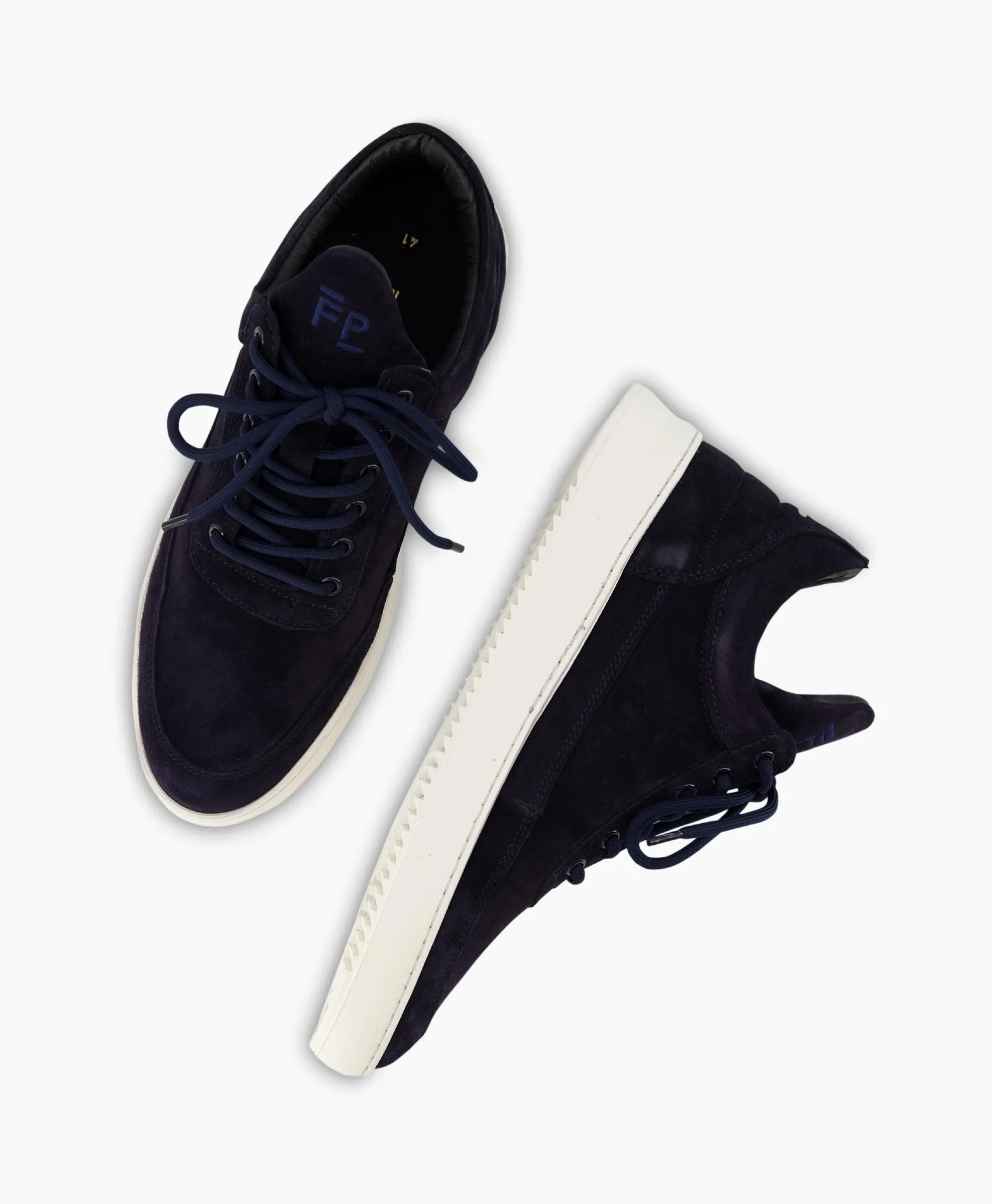 Filling Pieces Sneaker Low Top Suede Navy Donker Blauw