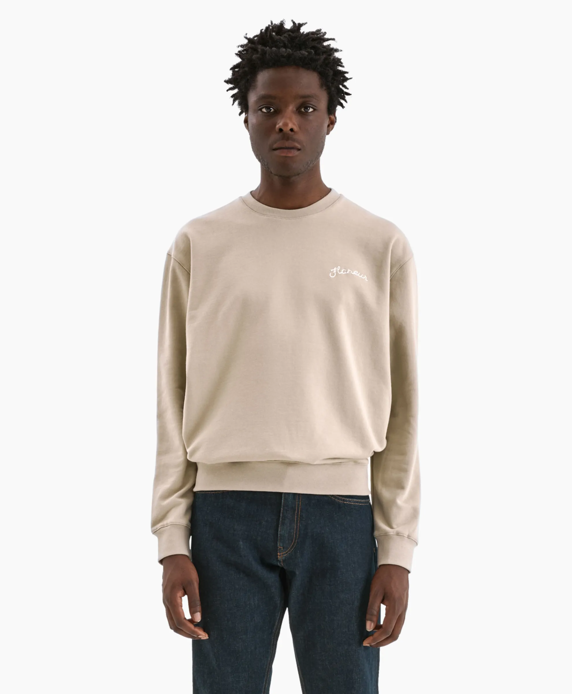 Flaneur Sweater Signature Beige