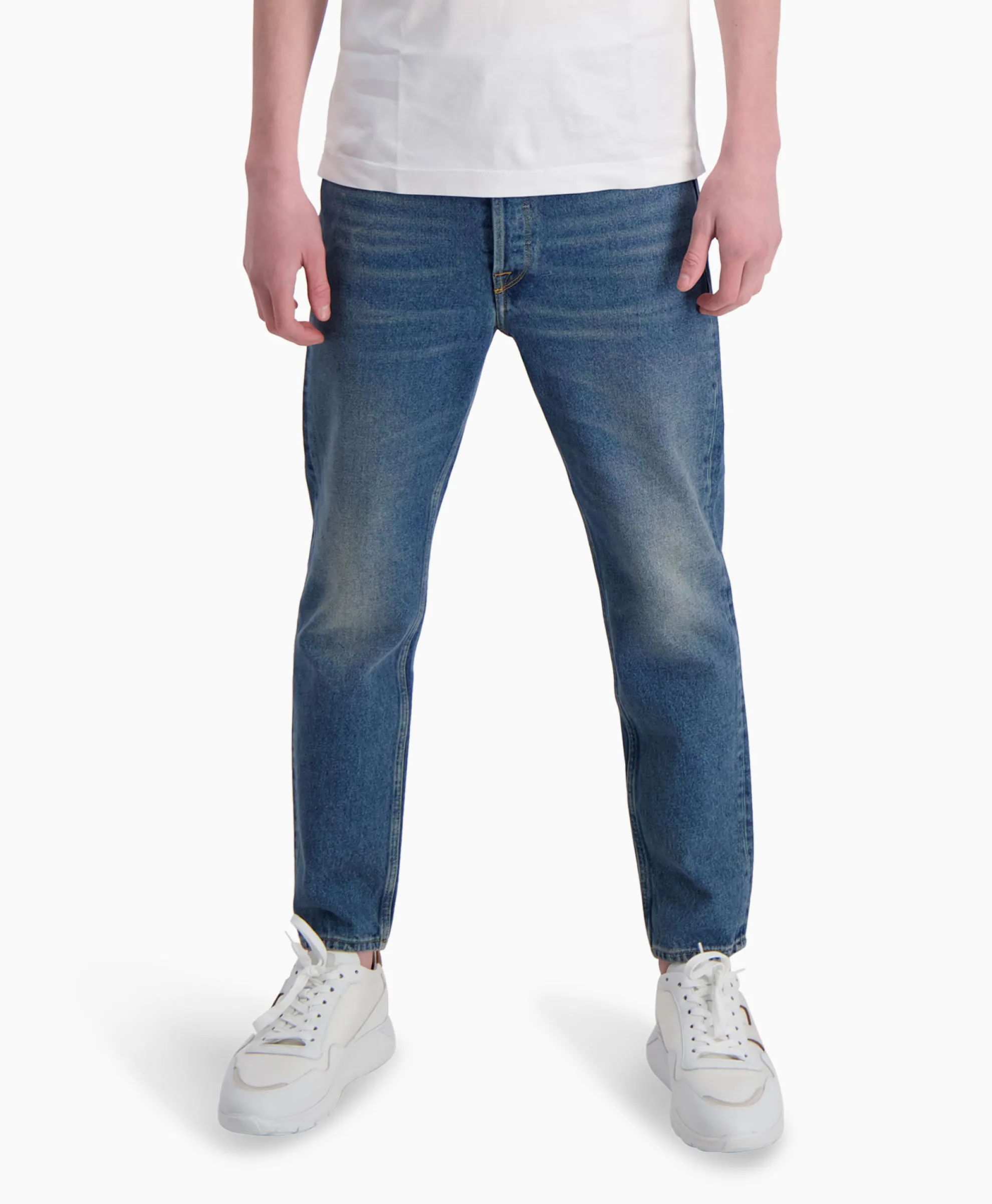 Golden Goose Broek Golden M's Happy Medium Stone Washed Blauw