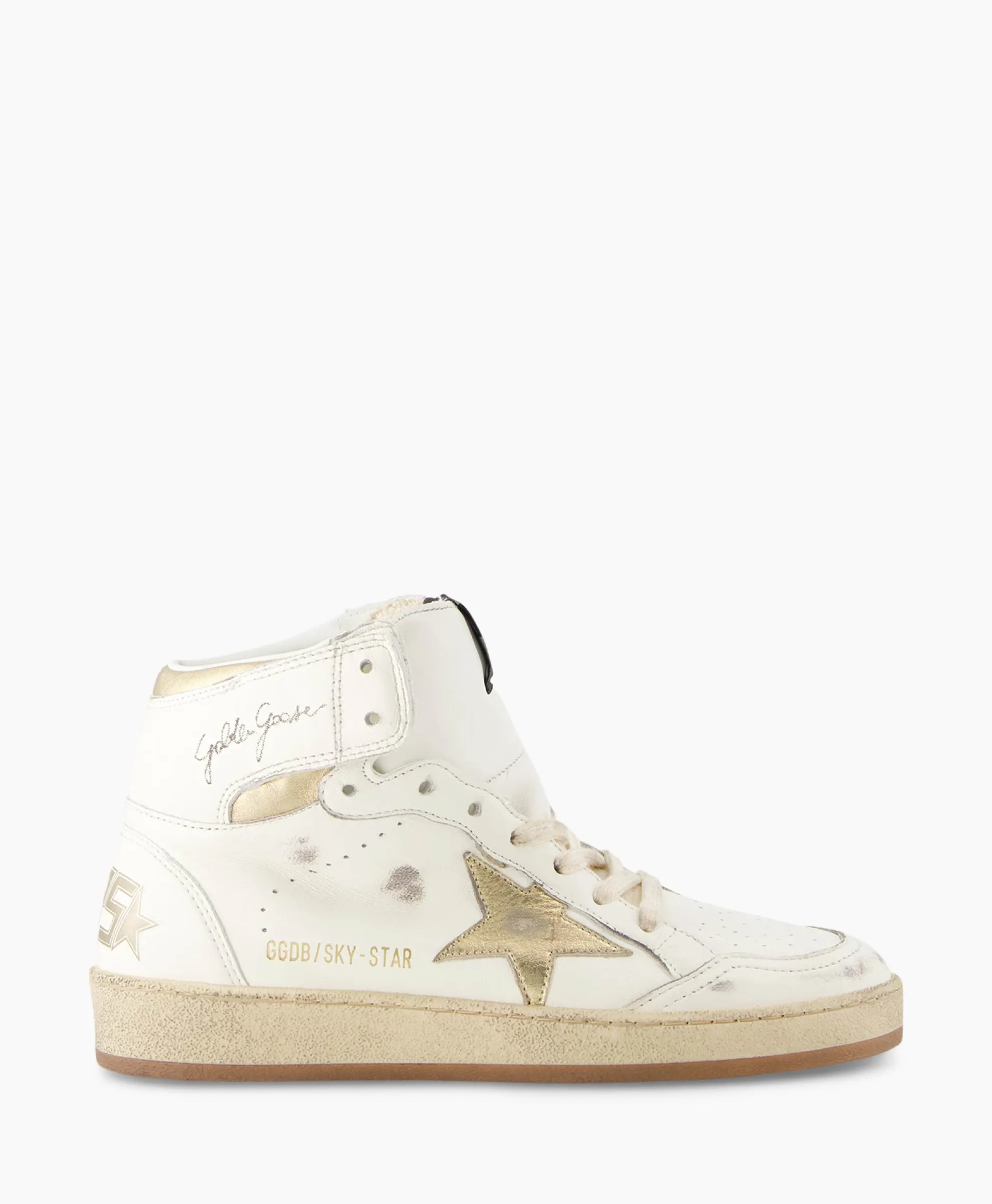 Golden Goose Sneaker Sky Star Nappa Upper Laminated Wit