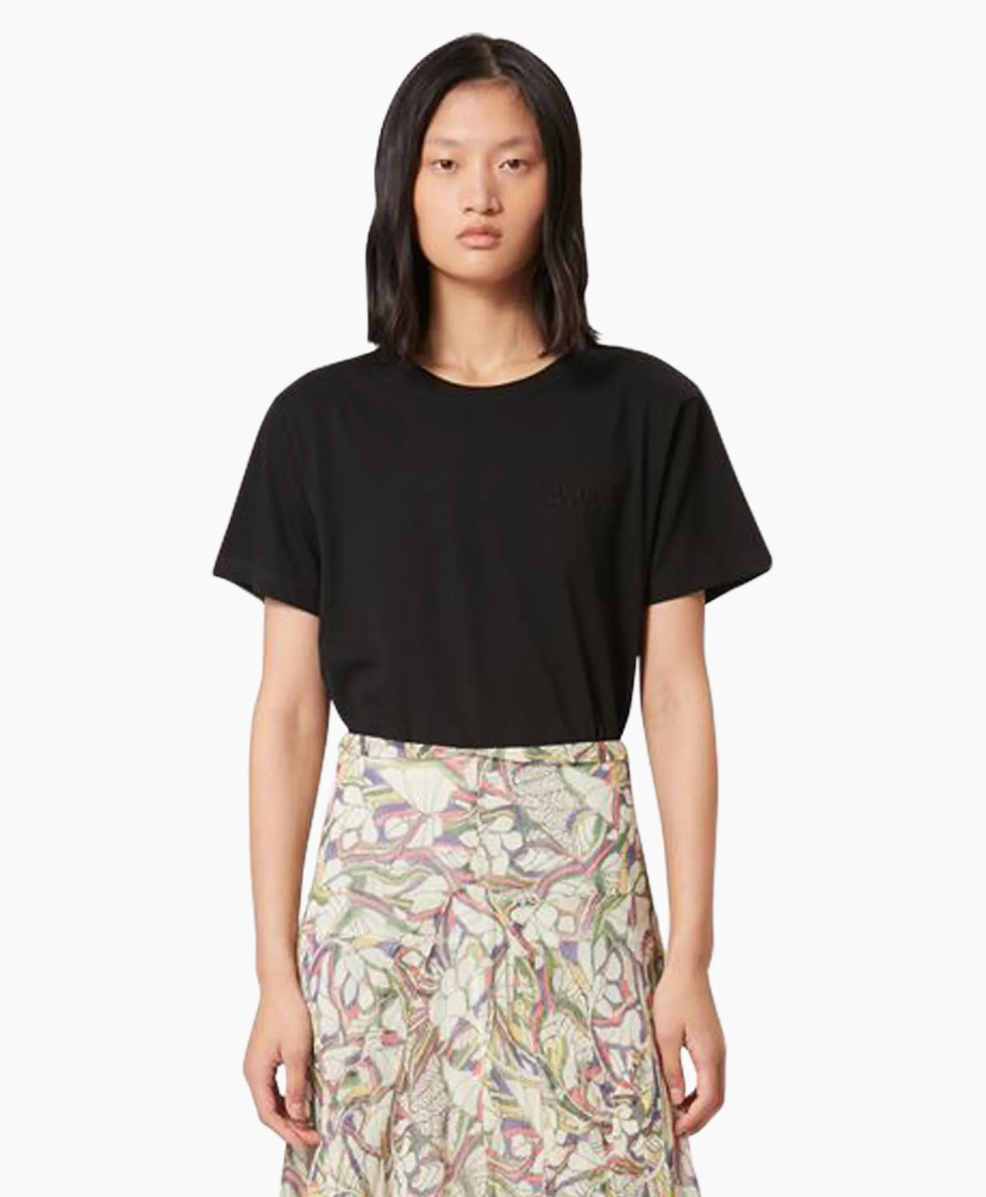 Isabel Marant T-Shirt Korte Mouw Vidal-Gz Zwart