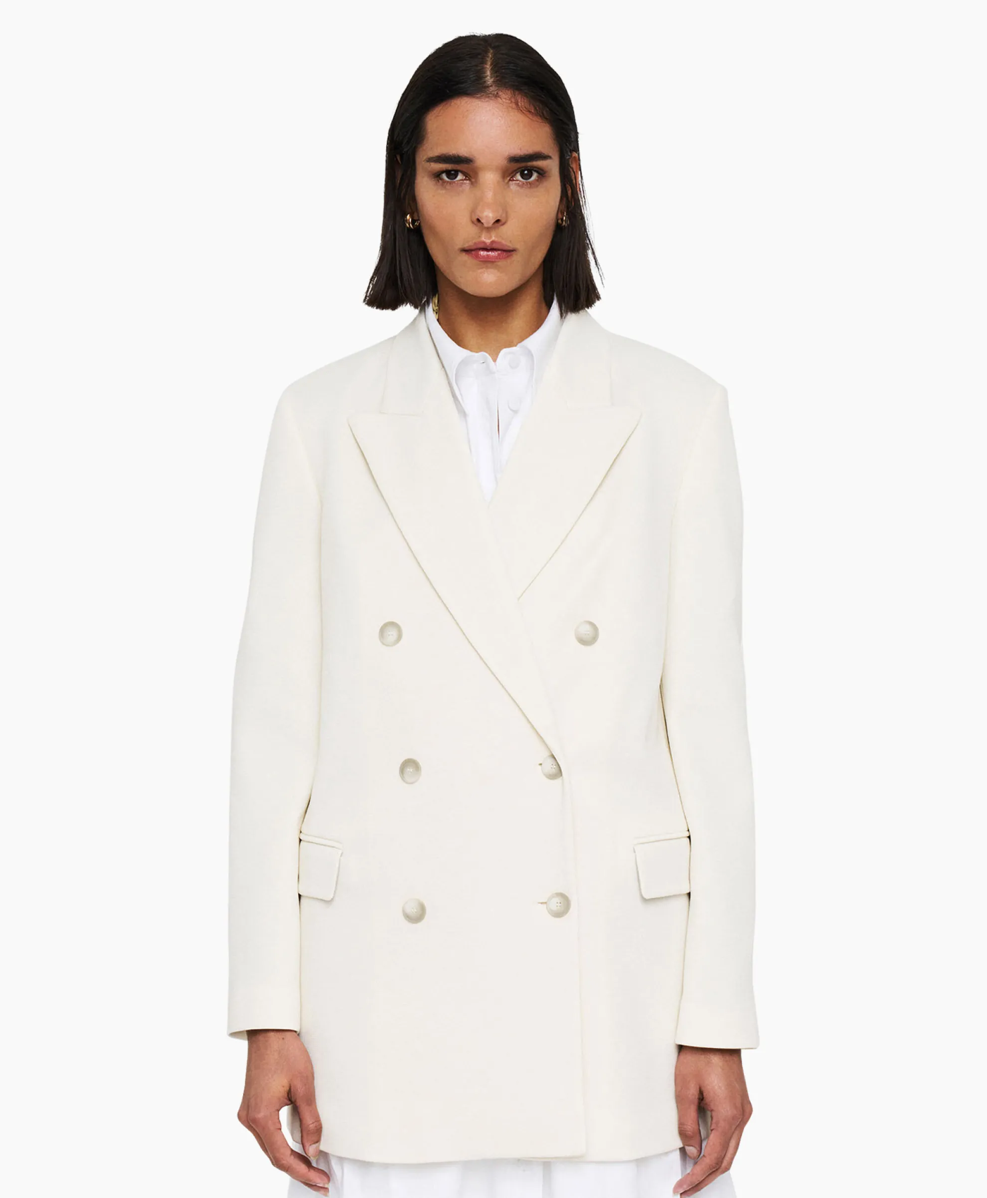 Joseph Blazer Chapone Jkt Ottoman Jersey Off White