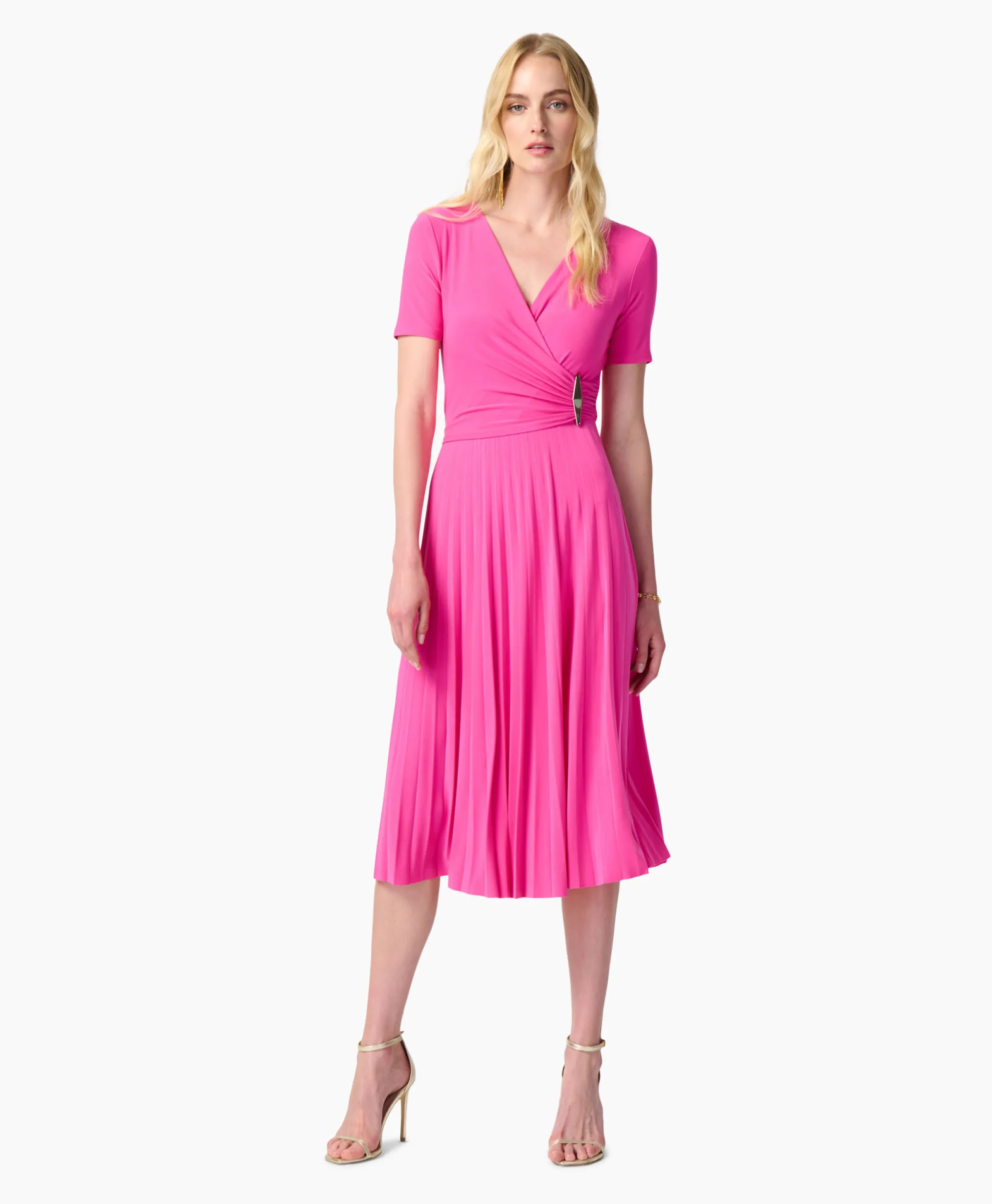Joseph Ribkoff Maxi Jurk Korte Mouw Rose