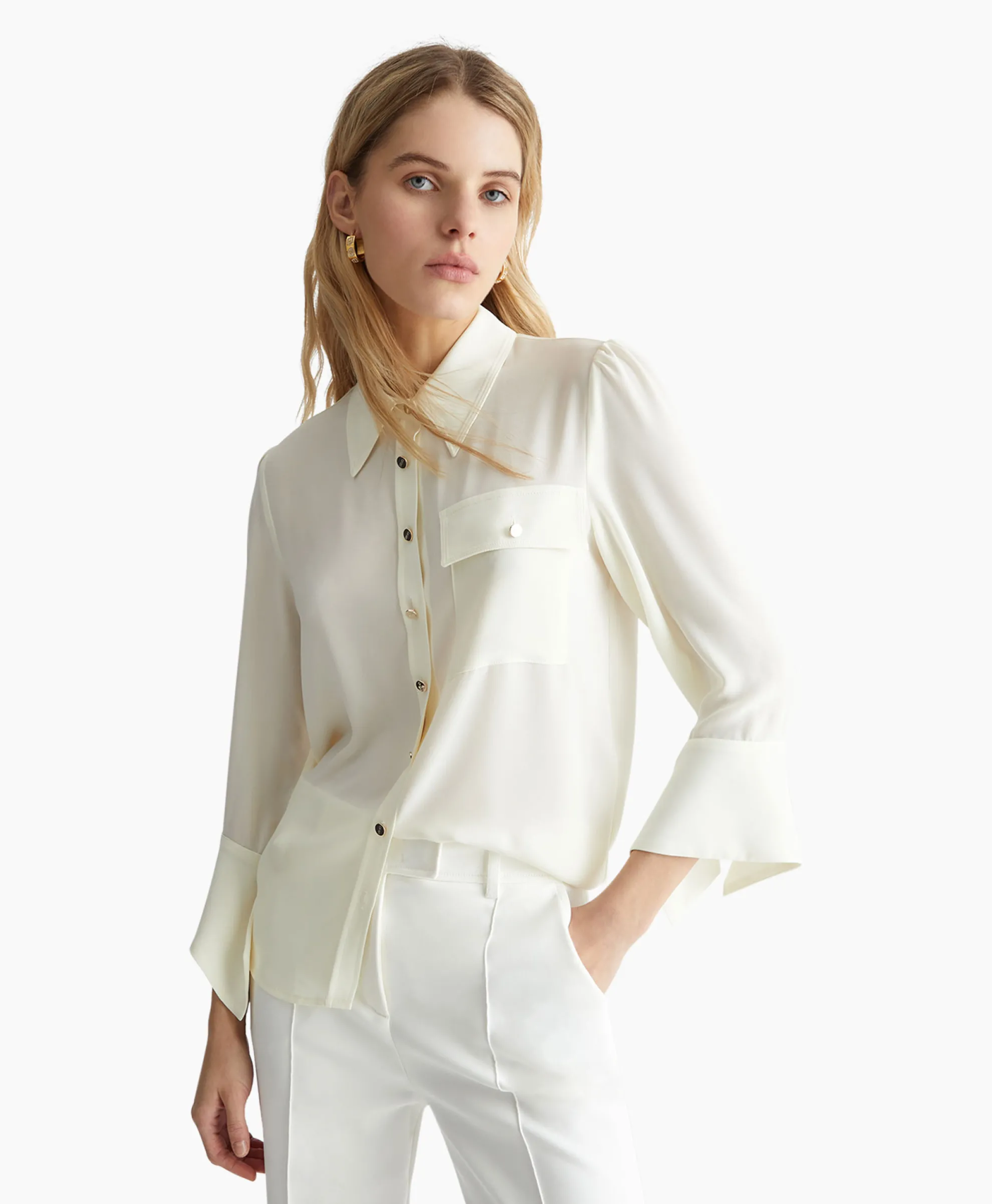 Liu Jo Blouse Ecs Camicia C/Polso Aperto Wit