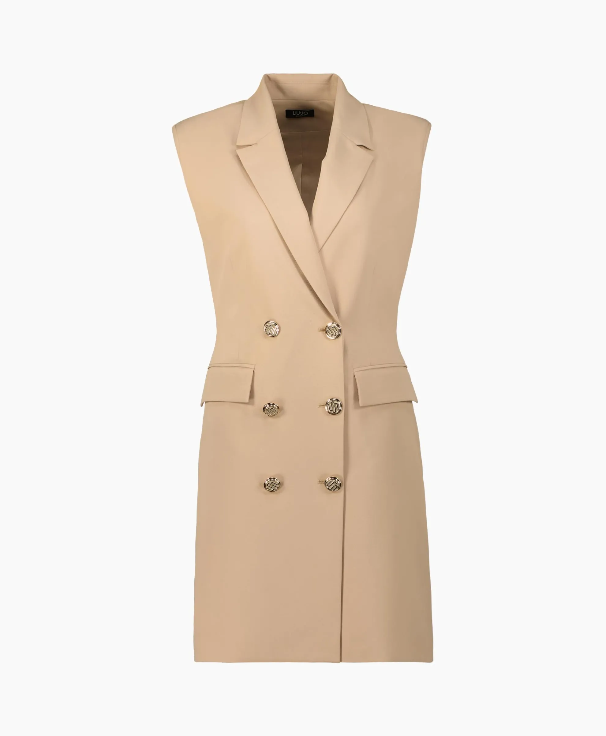 Liu Jo Mini Jurk Abito Robemanteau Beige