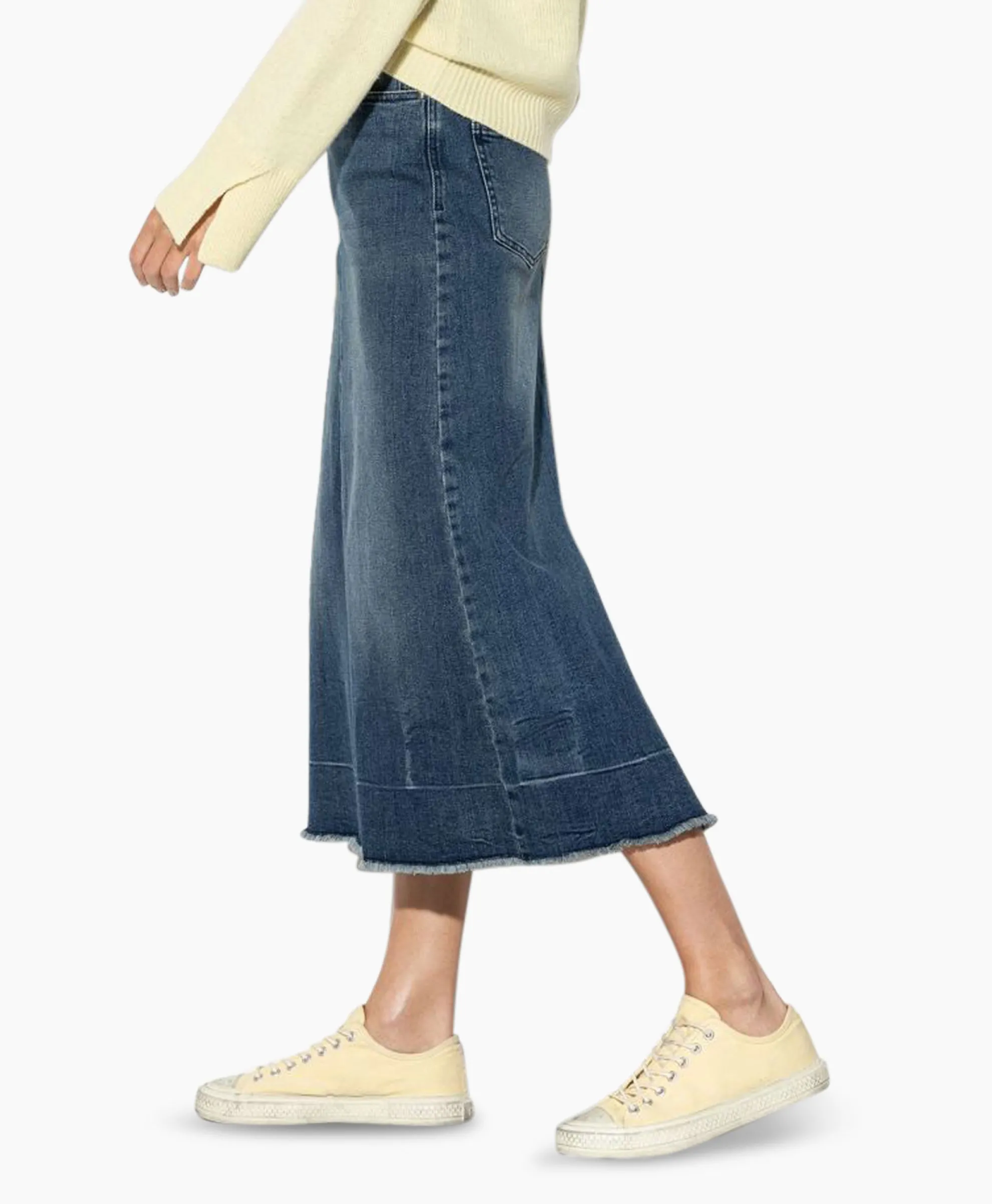 Luisa Cerano Midi Rok 598227/3388-0 Donker Blauw