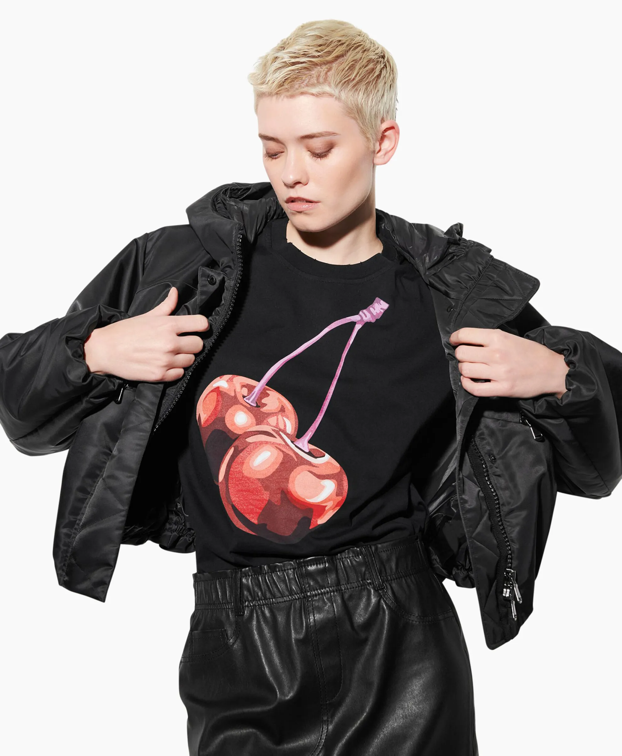 Luisa Cerano T-Shirt Korte Mouw 398104/7799-0 Zwart Dessin