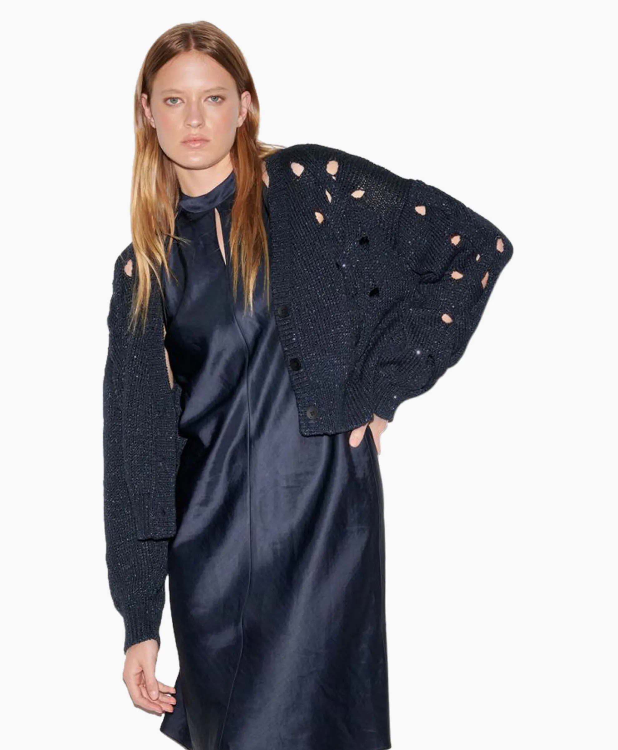 Luisa Cerano Vest 498220/5894-0 Donker Blauw