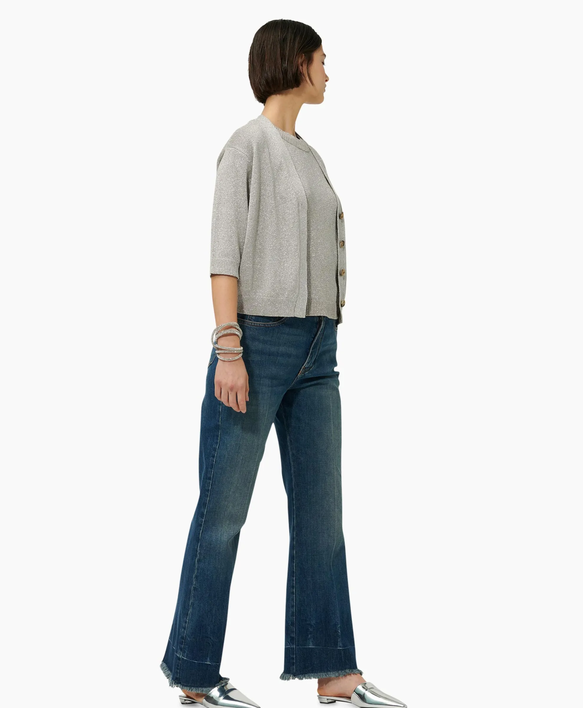 Luisa Cerano Vest 488310/5157-0 Licht Grijs