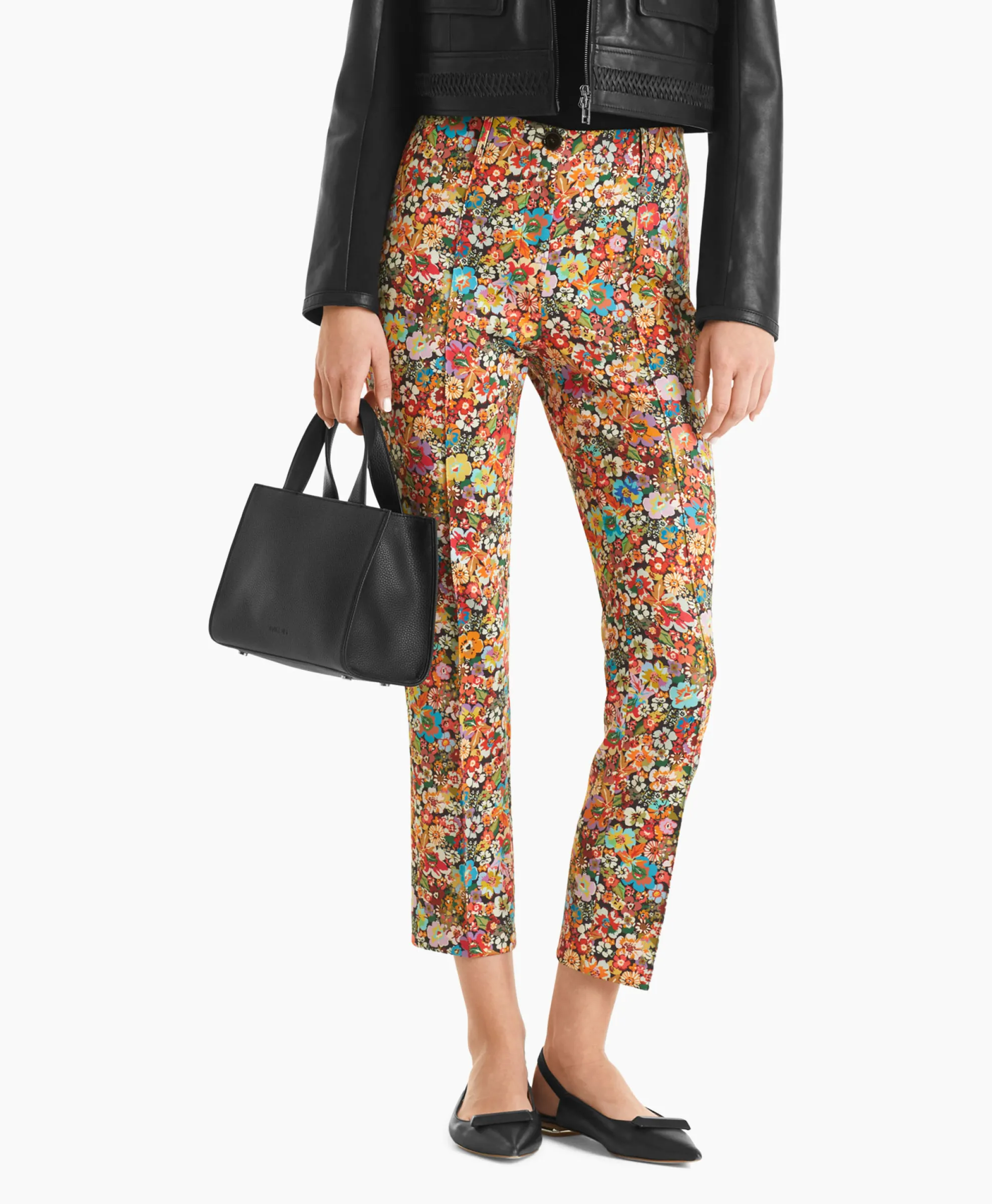 Marc Cain Pants Bloemenbroek Wp 81.11 J17 Rood