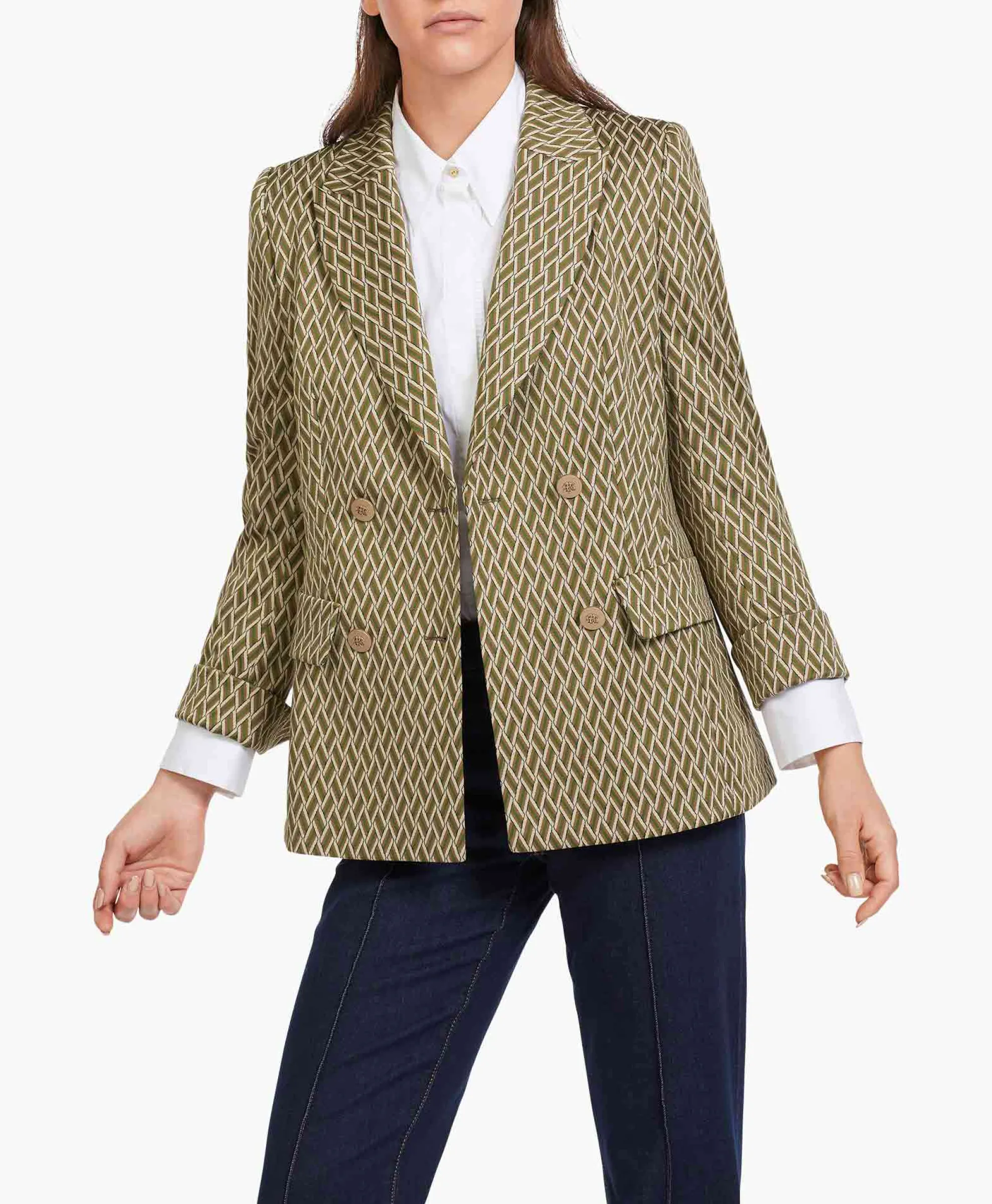 Marccain Collectie Blazer Vc 34.27 J60 Groen