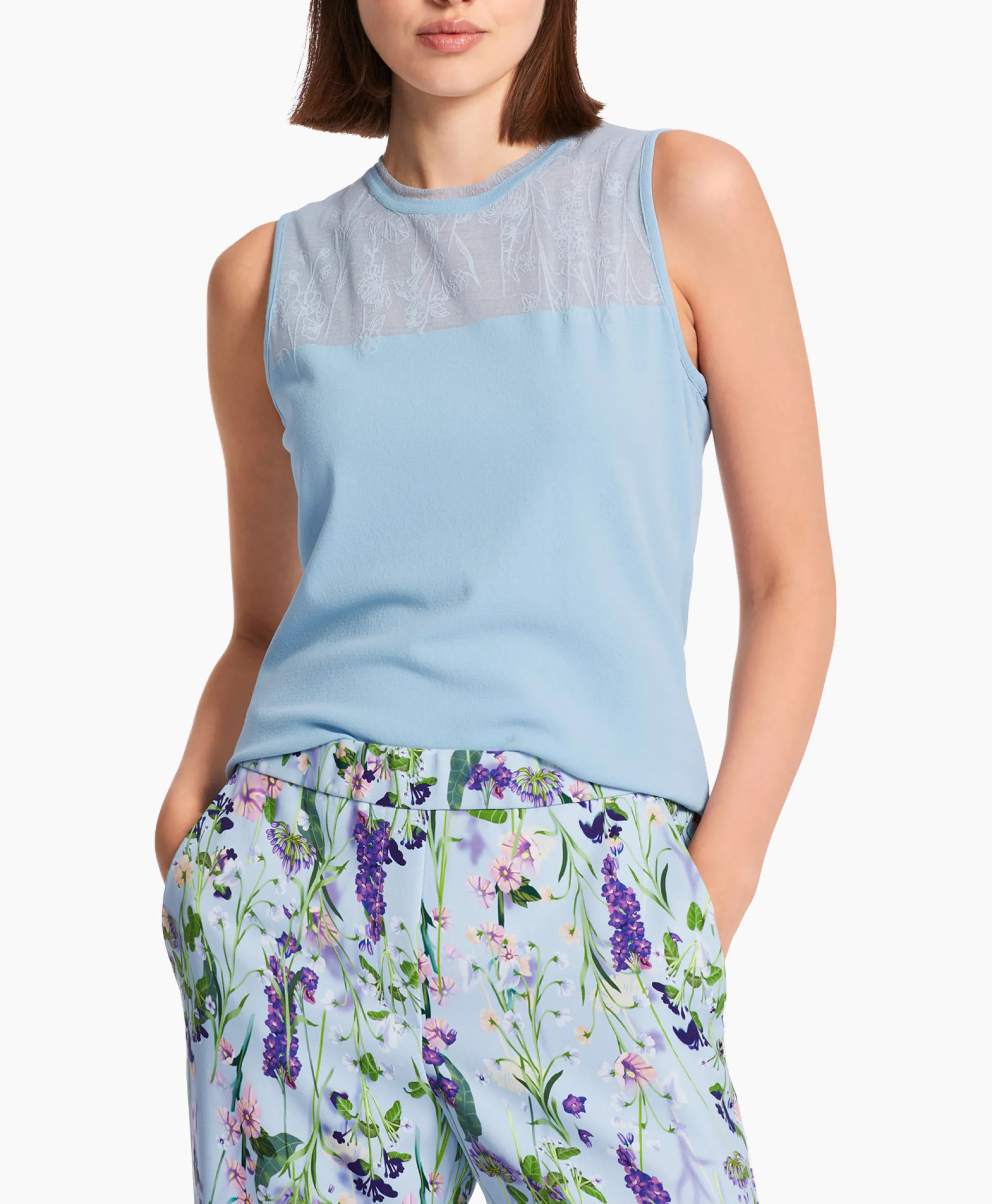 Marccain Collectie Top Wc 61.07 M27 Licht Blauw
