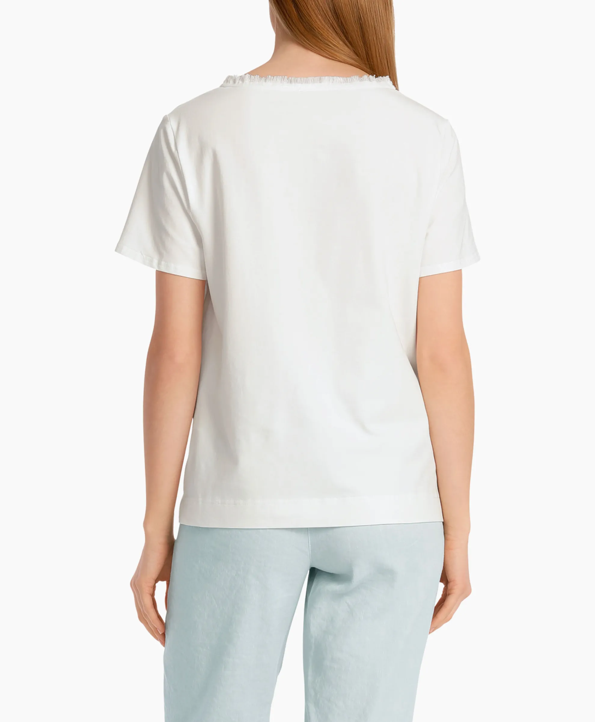 Marccain Collectie T-Shirt Wc 48.41 J79 Off White