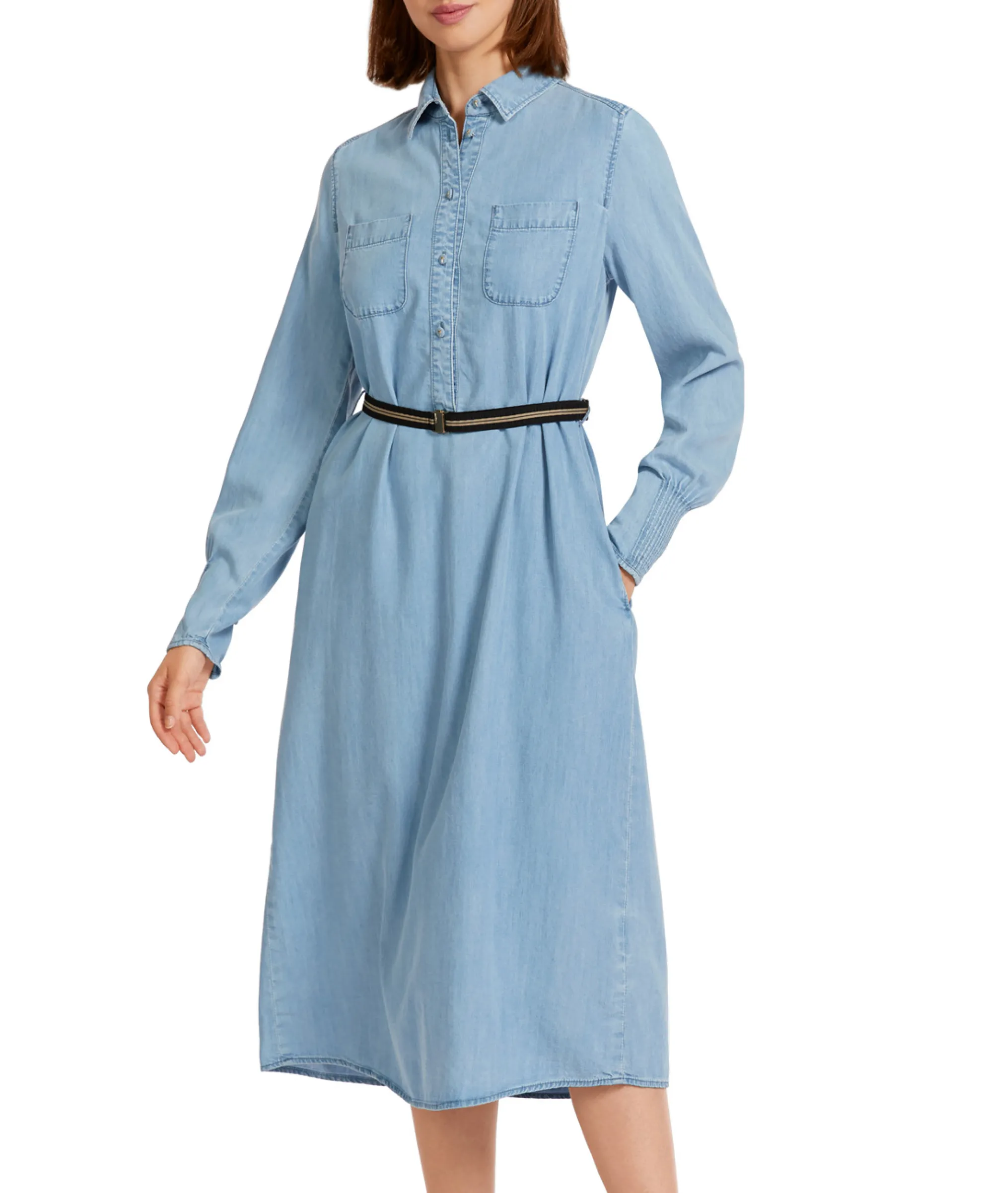 Marccain Collectie Mini Jurk Uc 21.02 D63 Licht Blauw