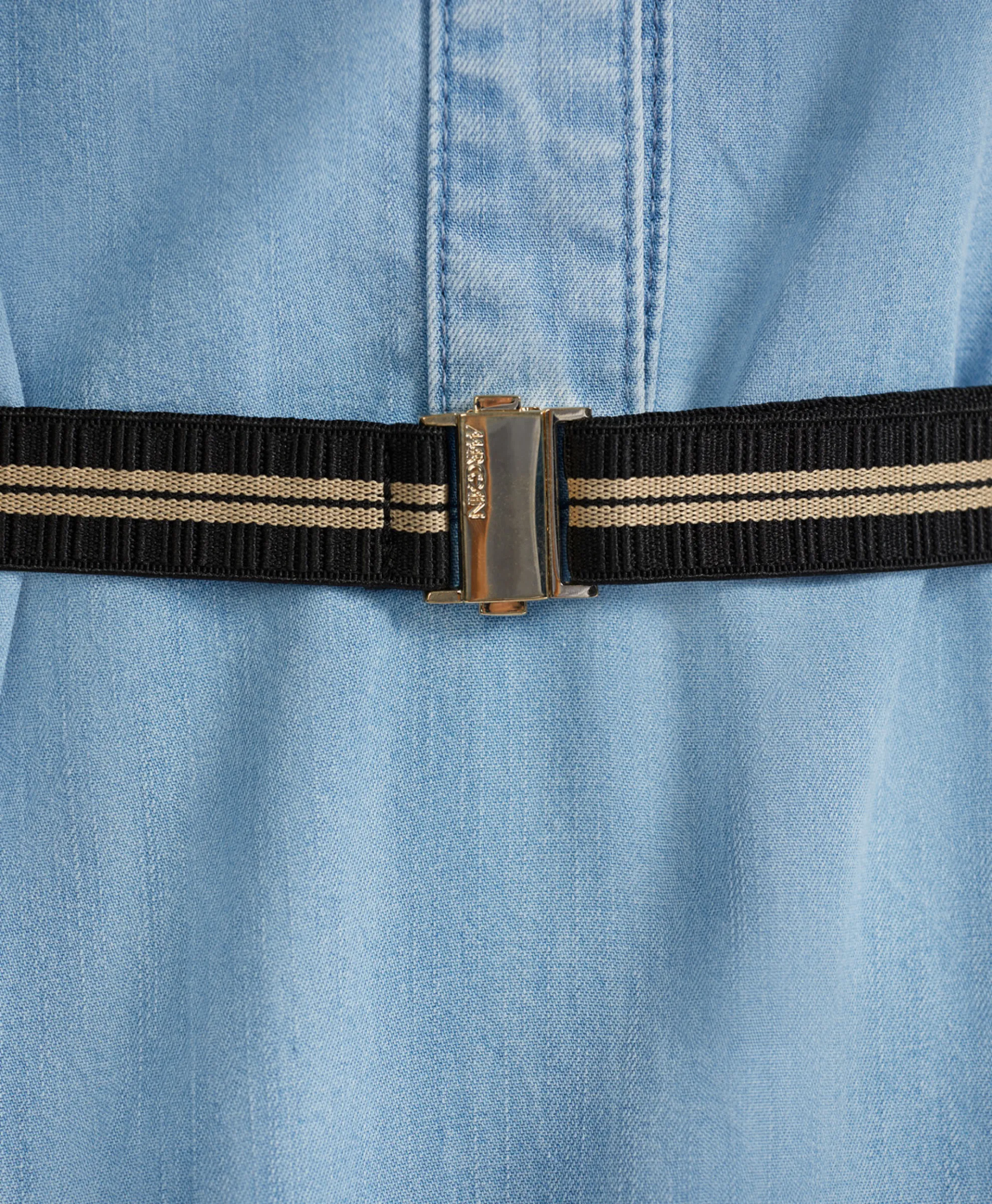 Marccain Collectie Mini Jurk Uc 21.02 D63 Licht Blauw