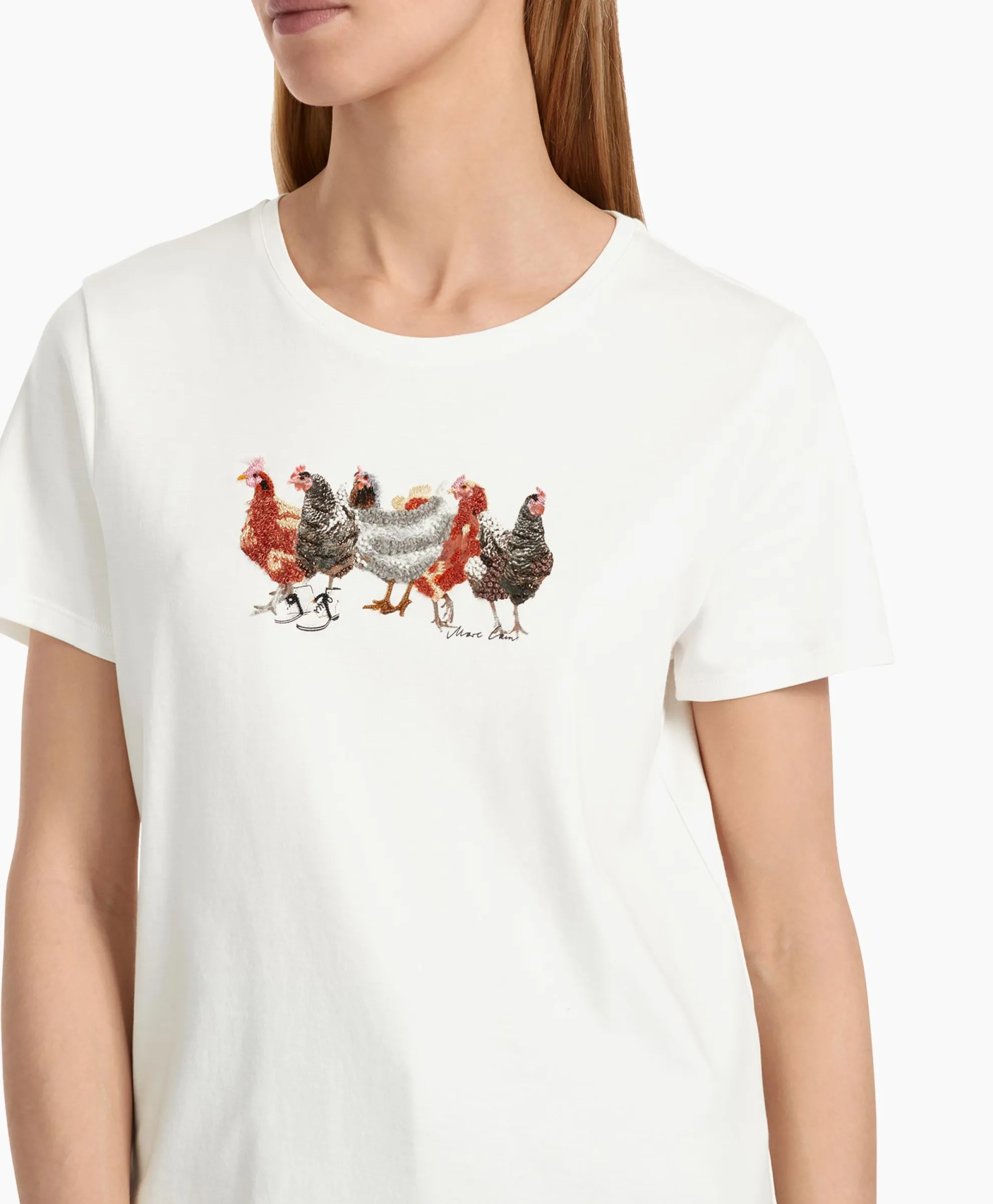 Marccain Collectie T-Shirt Vc 48.32 J66 Off White