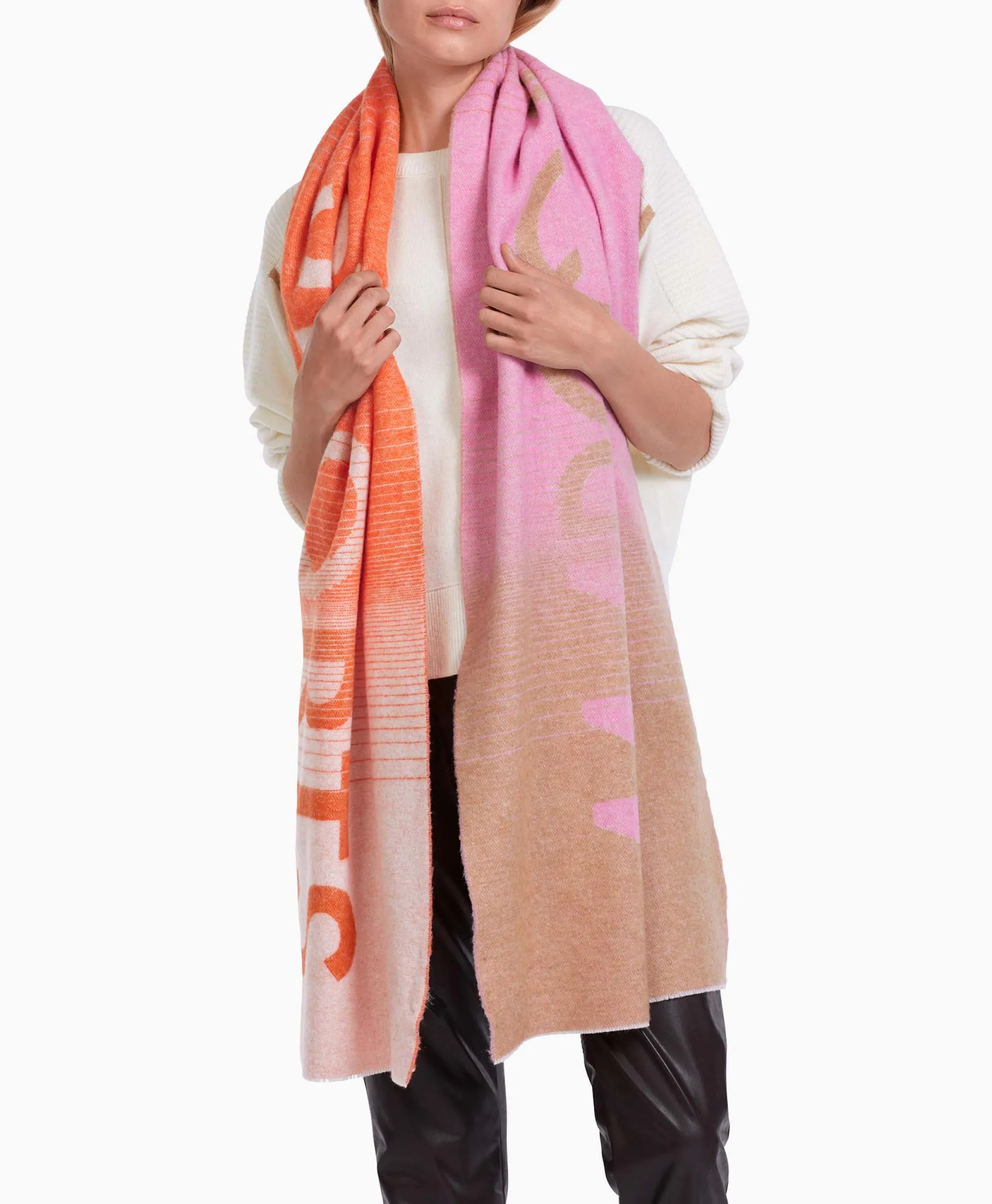 Marccain Sport Sjaal Vs B4.10 Z34 Print + 2 Kleurig