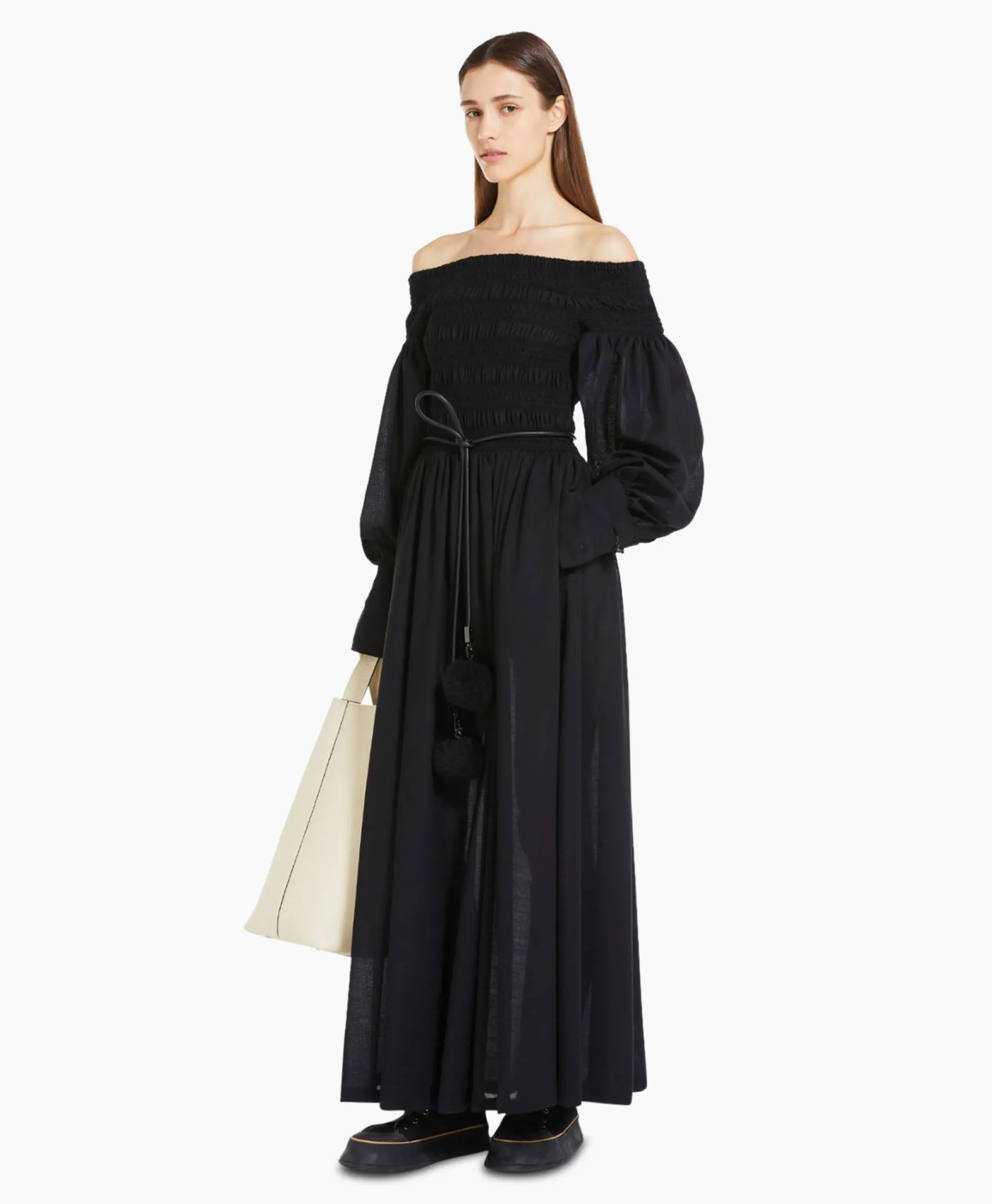 Maxmara Maxi Jurk Manu Zwart